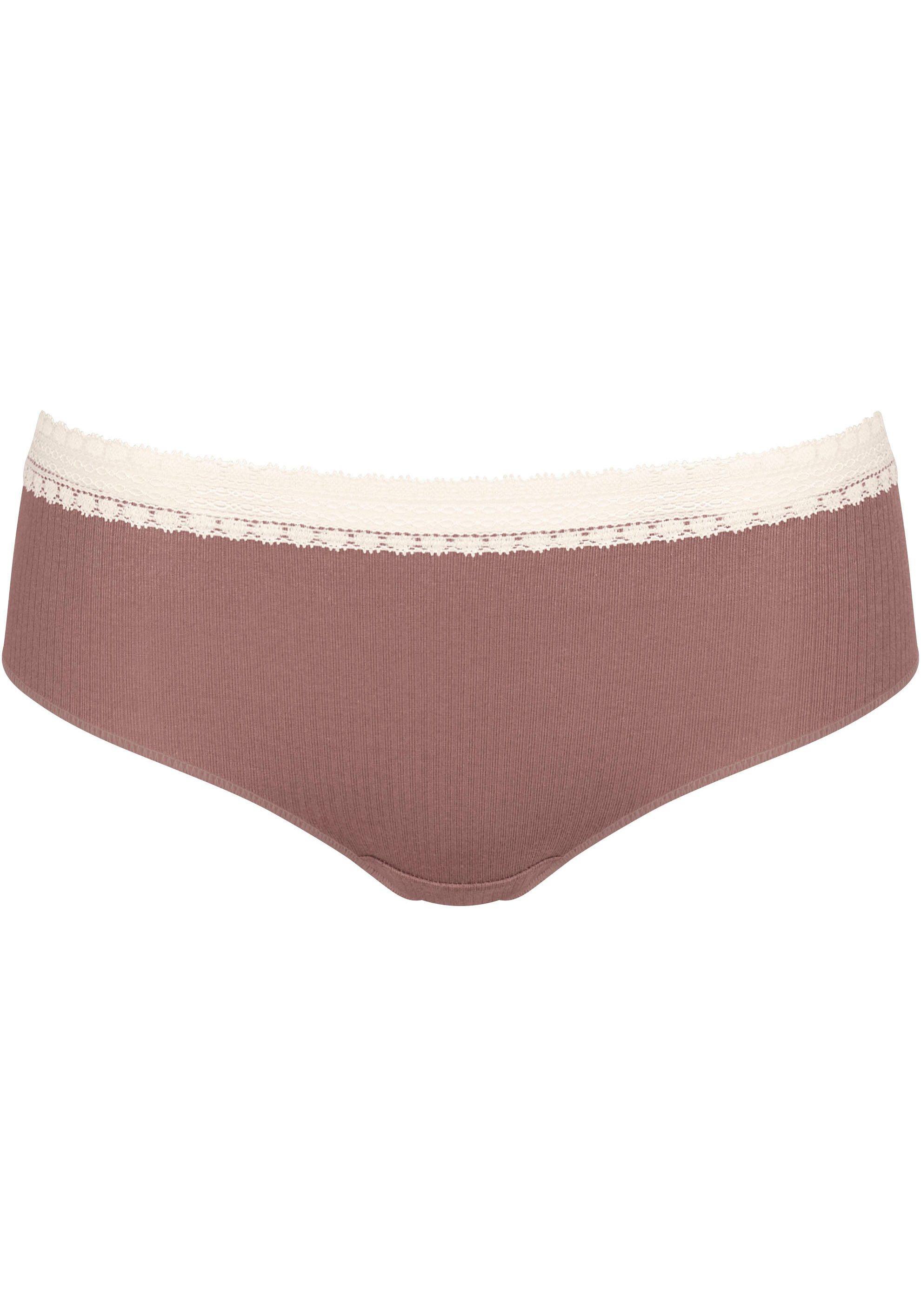 Sloggi Slip GO Ribbed R Hipster C2P zachte ribstof met kantafwerking (2 stuks, Set van 2)