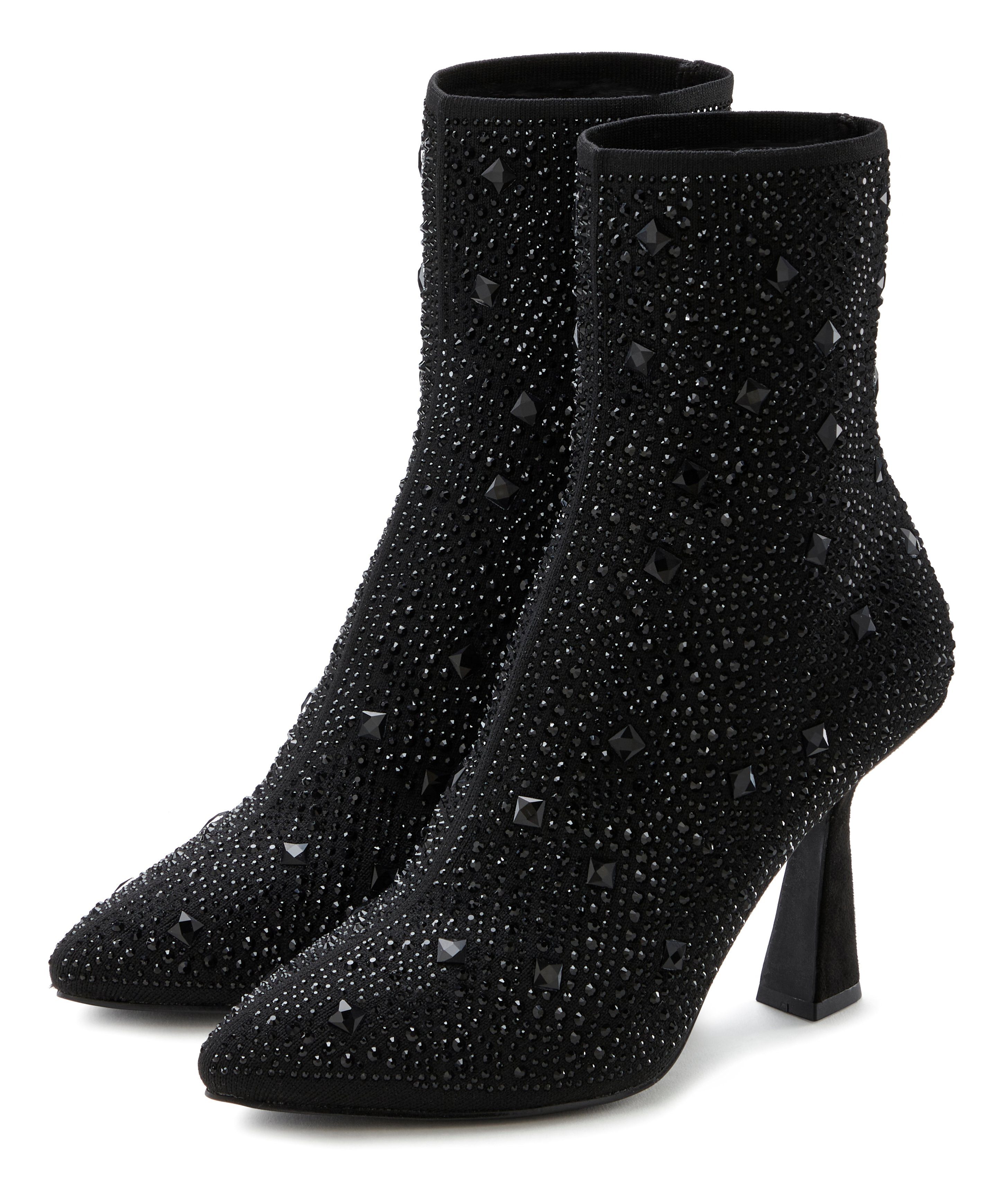 Lascana Highheel-laarsjes Sock Boot, Instaplaarzen, enkellaarsjes, elastisch materiaal,...