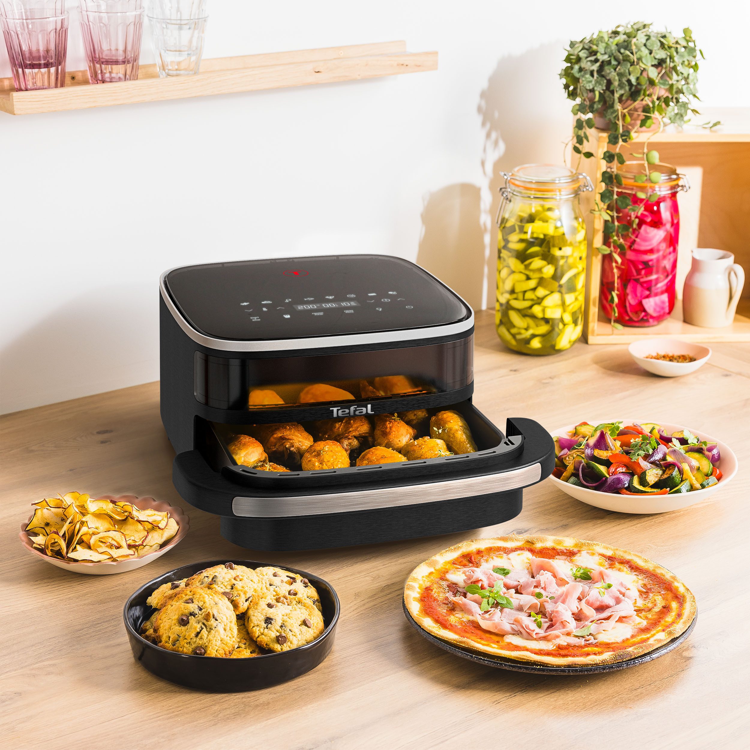 Tefal Airfryer FW4018 Easy Fry XL Surface mit Pizzabackfunktion
