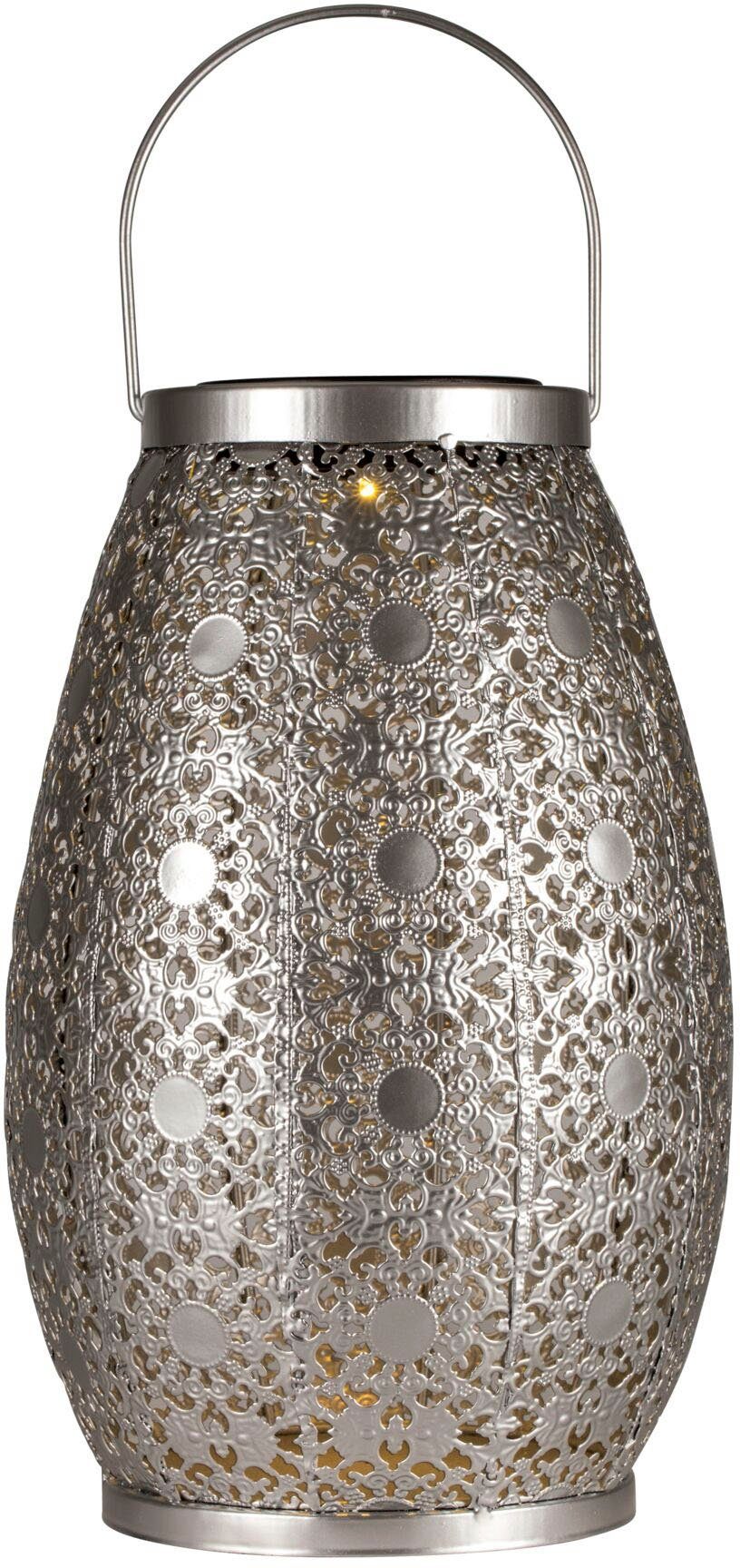 Pauleen Led-lantaarn Sunshine Tempation klein solarlaterne zilverkleur/metaal (1 stuk)