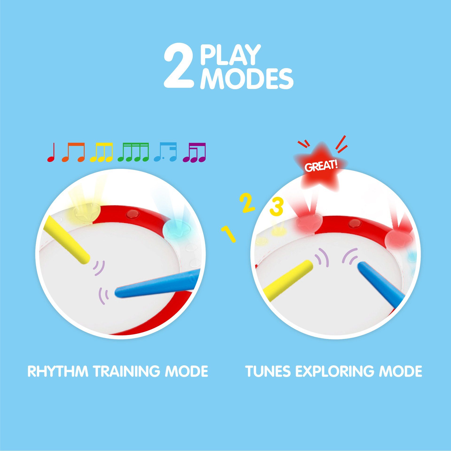 Hape Speelgoed-muziekinstrument Leer- en speeltrommel