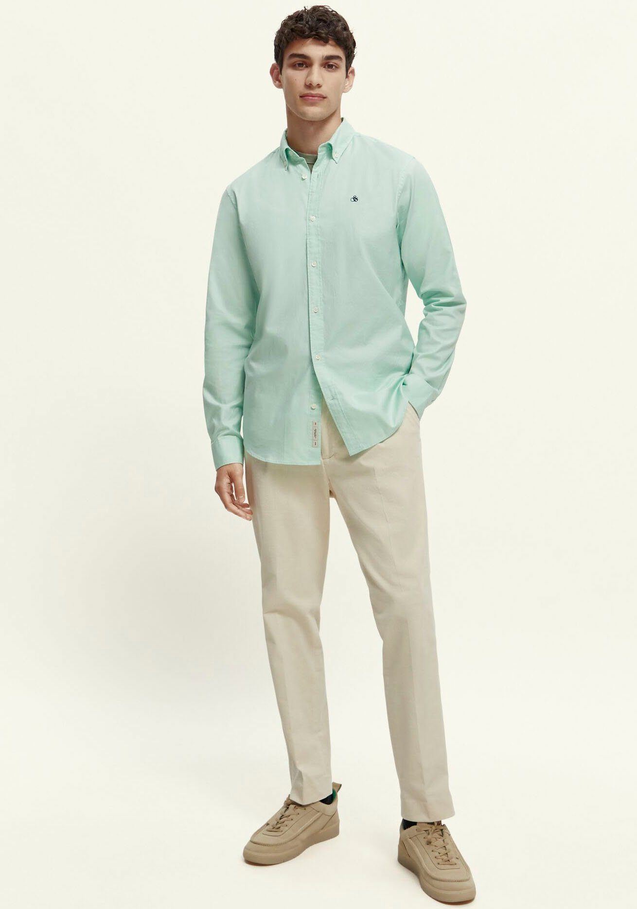 Scotch & Soda Overhemd met lange mouwen Essentials - Regular-Fit Organic Cotton Oxford Shirt