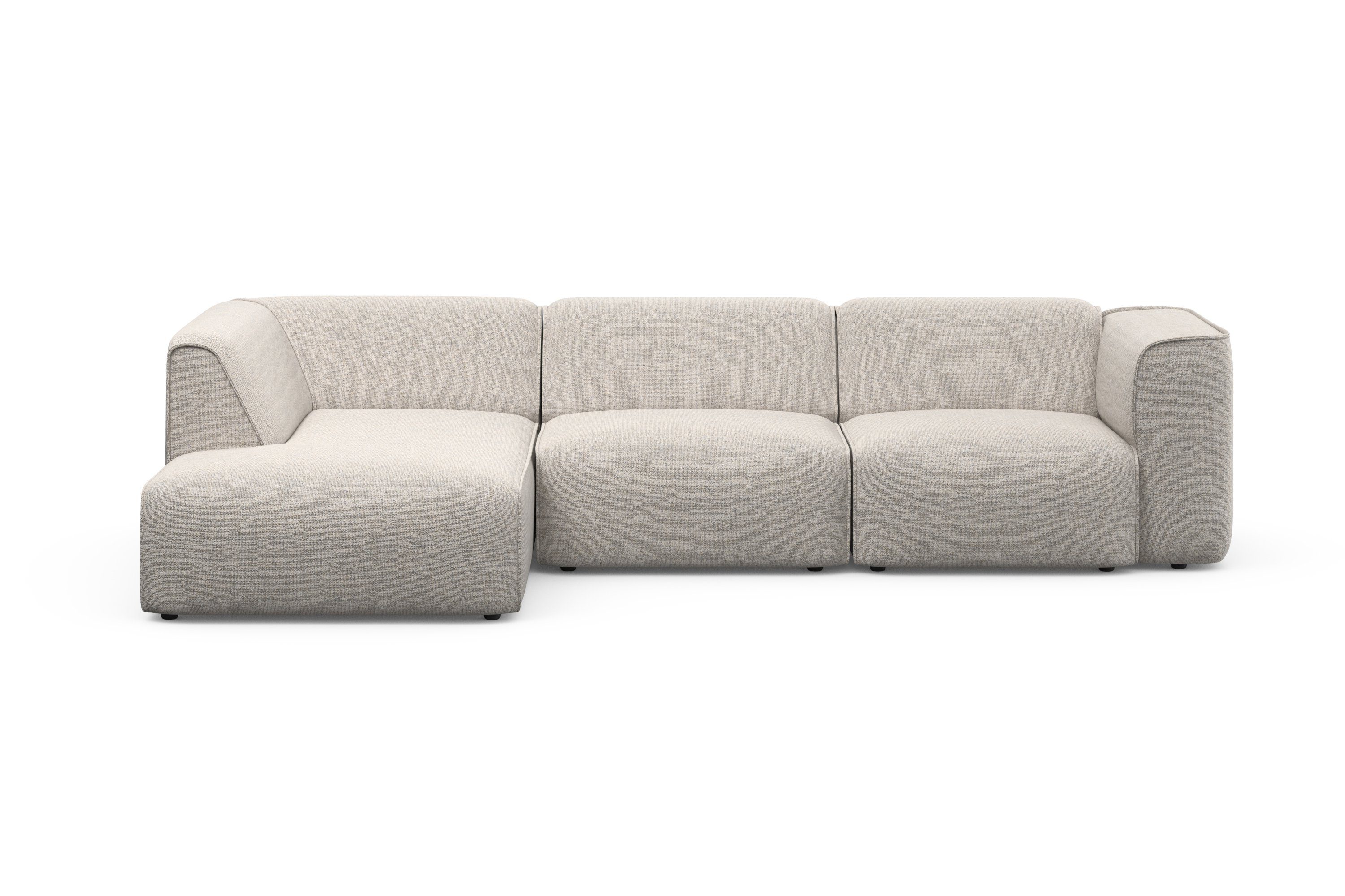 RAUM.ID Hoekbank Merid L-vorm, altijd uitbreidbaar met modules, B/D/H: 295/162/70 cm
