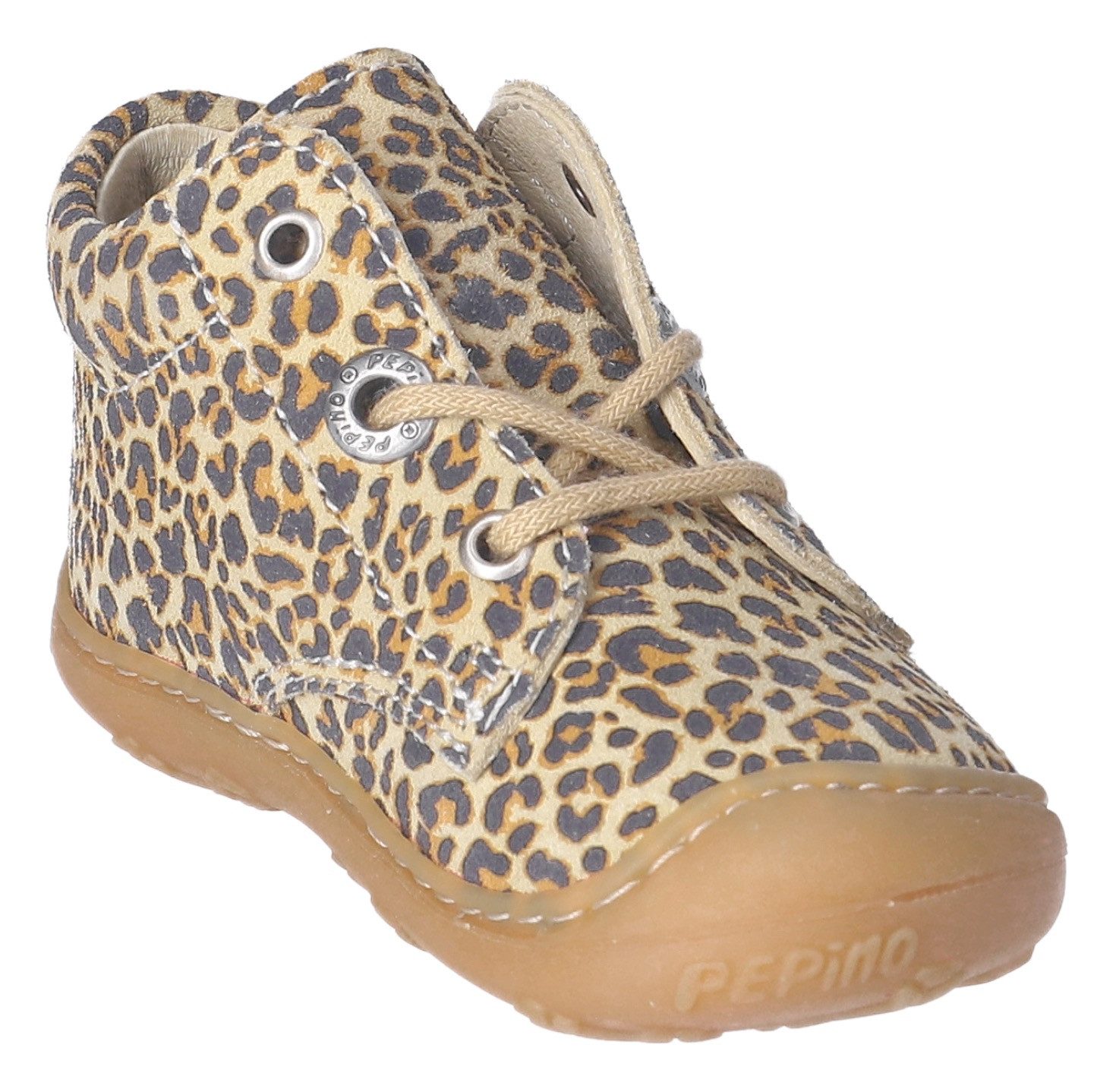 PEPINO by RICOSTA Babyschoentjes DOTS WMS: Mittel , veterschoenen met wms-systeem, leer, print, maat sjabloon om te downloaden
