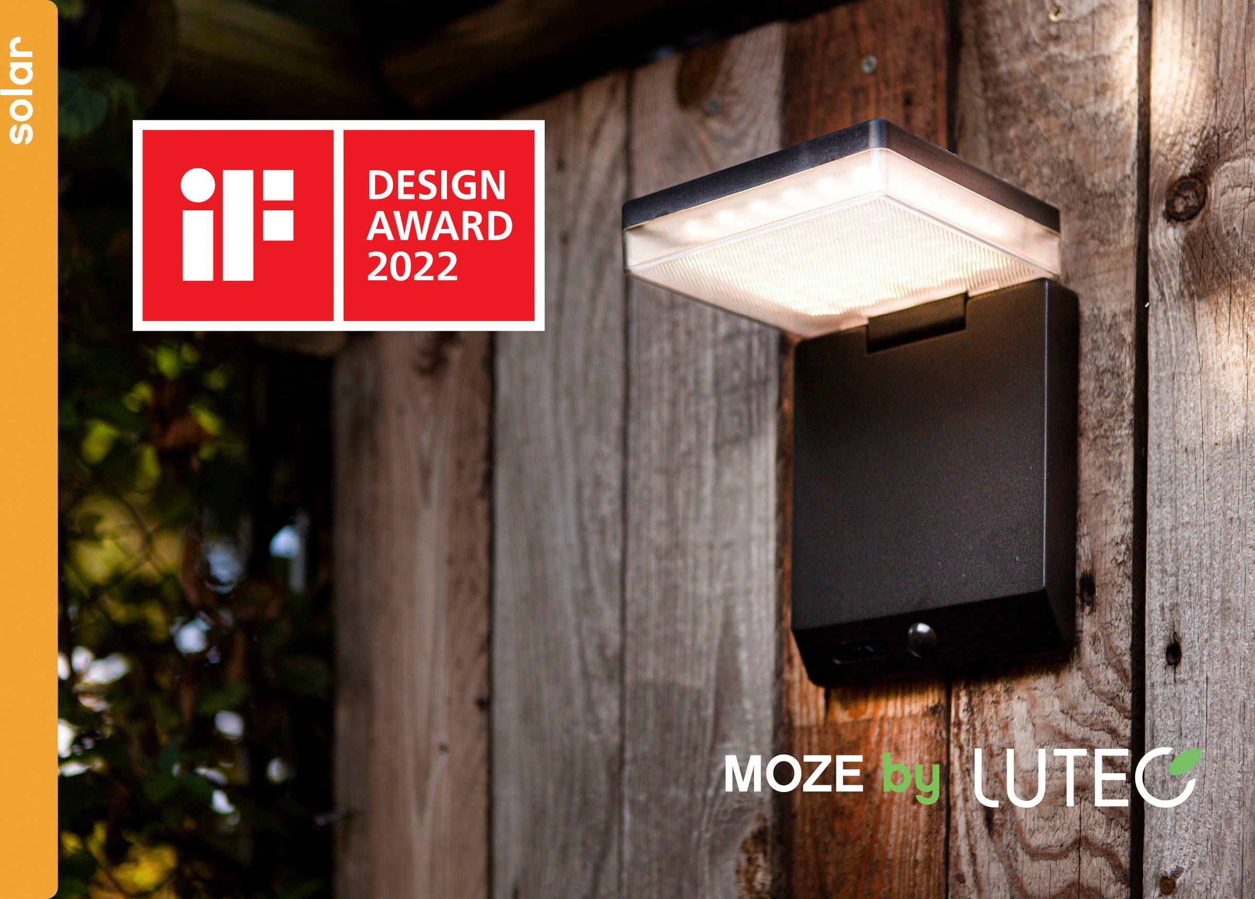 LUTEC Ledsolarlamp MOZE IF design AWARD WINNER 2022 (1 stuk)