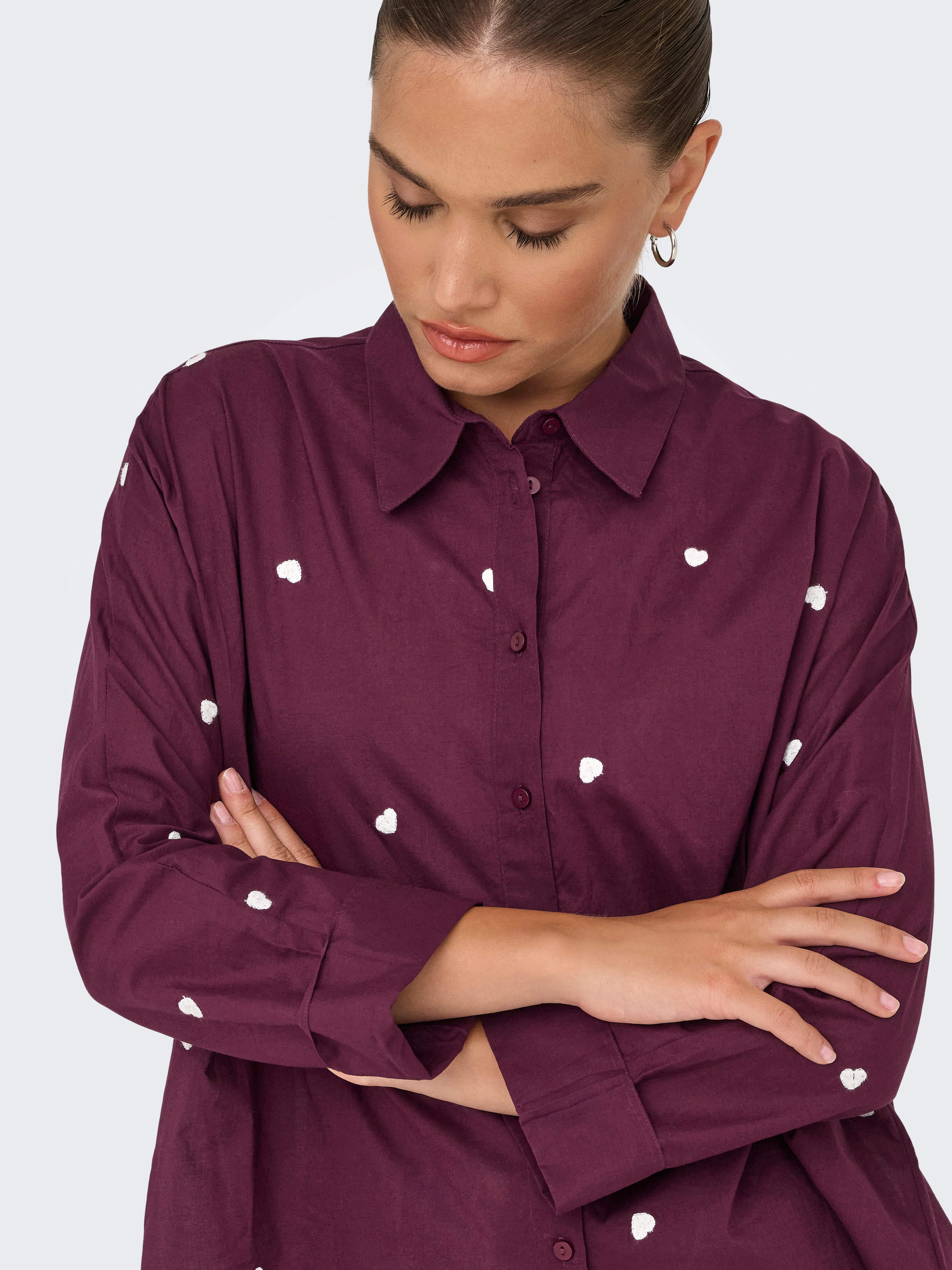 Only Overhemdblouse ONLNEW LINA GRACE LS EMB SHIRT NOOS WVN