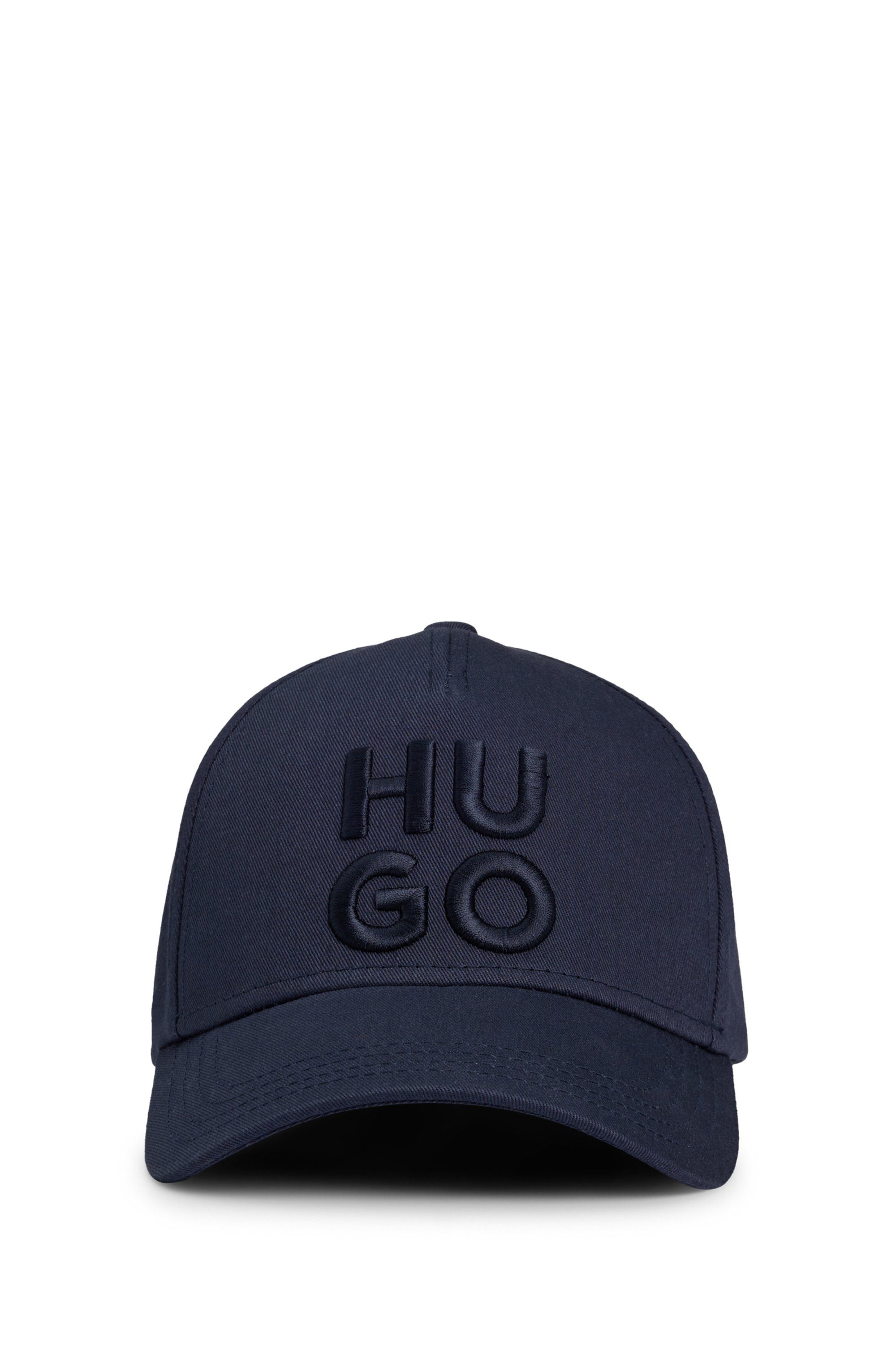 HUGO Aansluitende pet Jude-Stacked met 3d logo borduursel, verstelbare sluiting, unisex