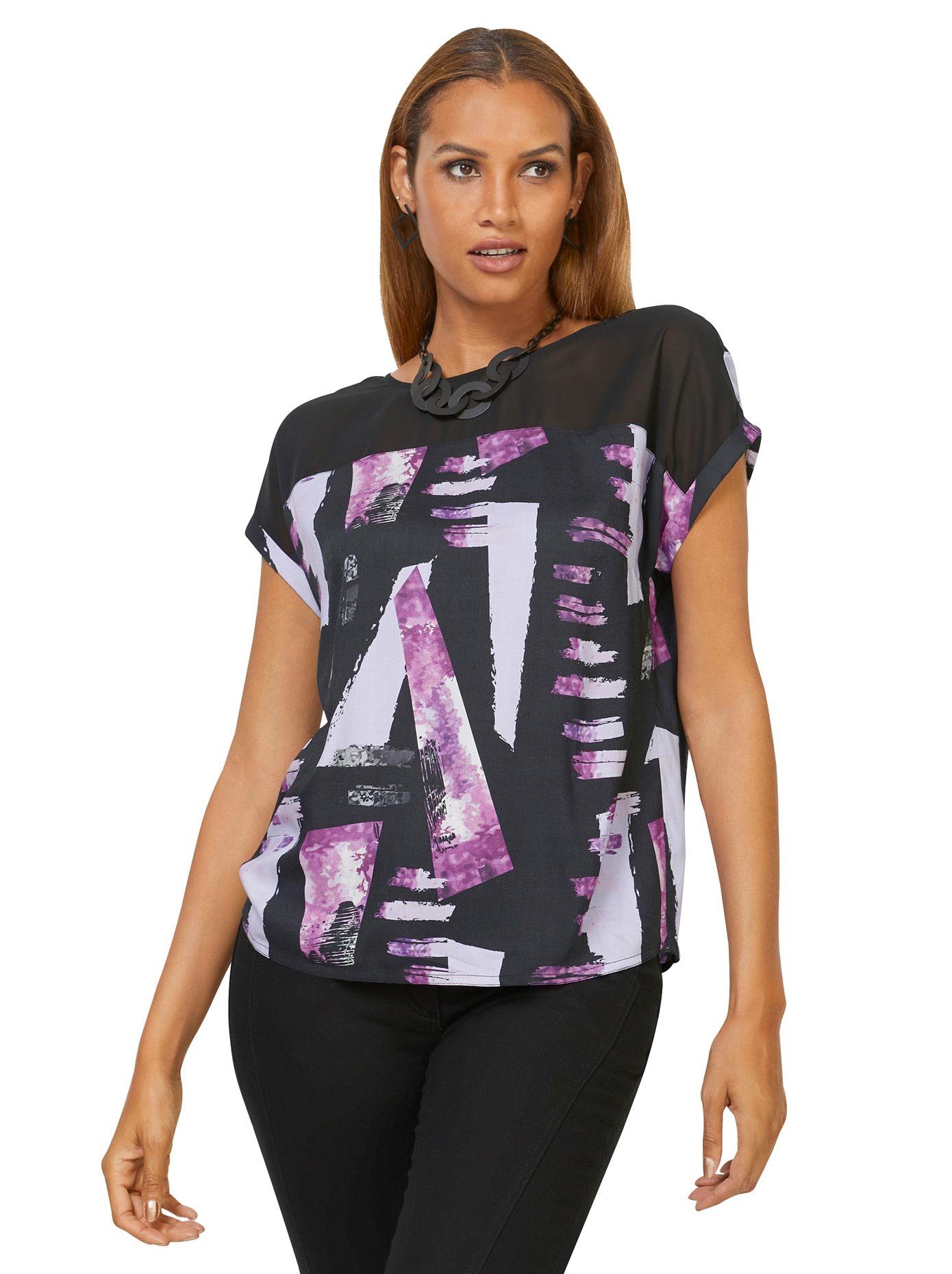 Creation L Blouse met korte mouwen