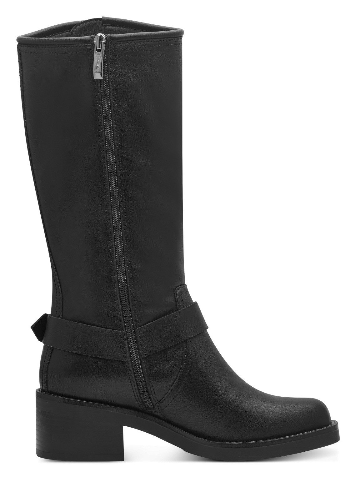 Tamaris Winterlaarzen , blockhak, bikerlaarzen, lange laarzen met decoratieve gespen