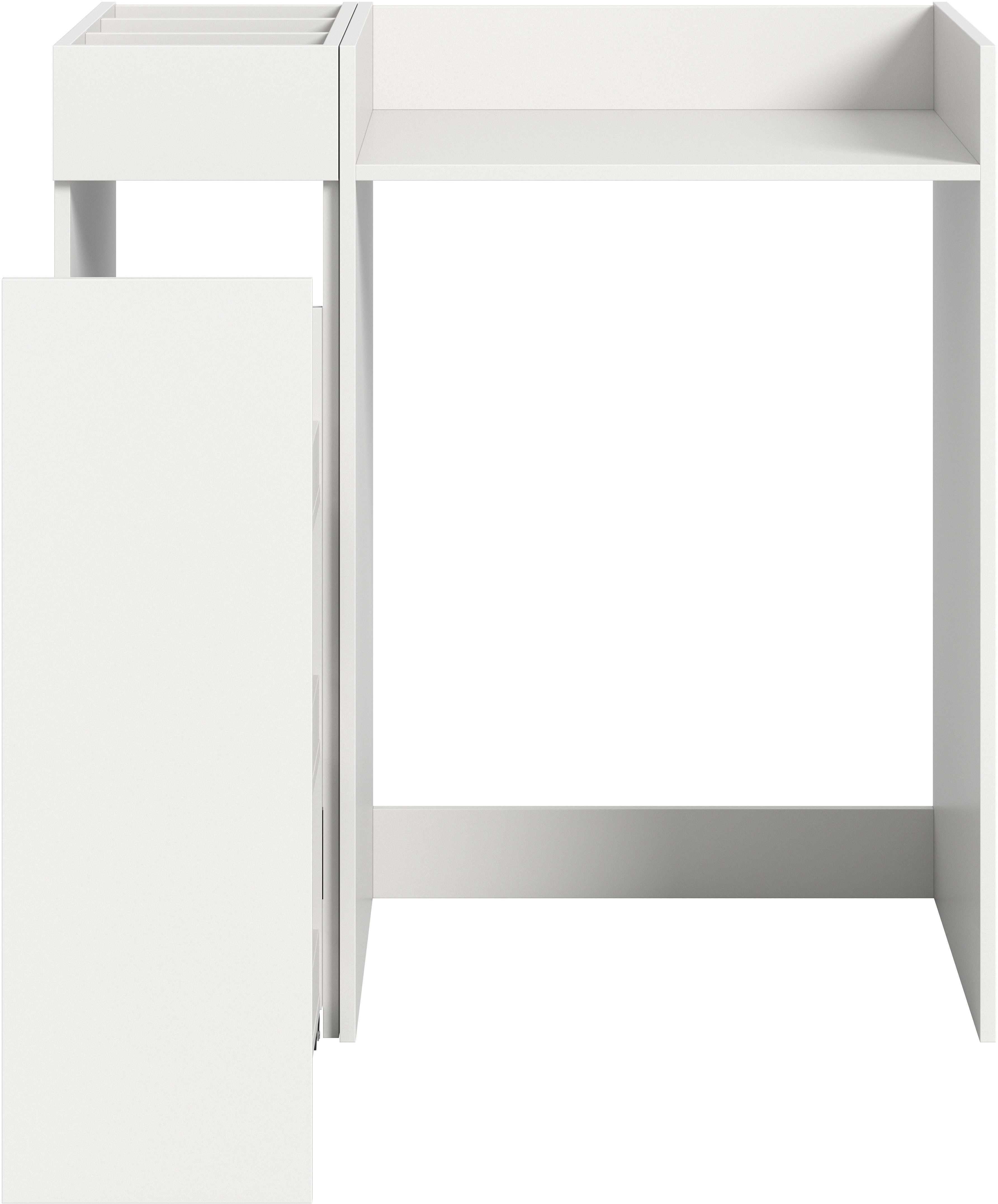 welltime Badmeubelset Falas, 2-delig, bestaande uit: badkamerrek & wasmachine ombouwkast Combinatie, set, badcombinatie, badkamer, organizer, rollenkast, ombouwkast (2 stuks)