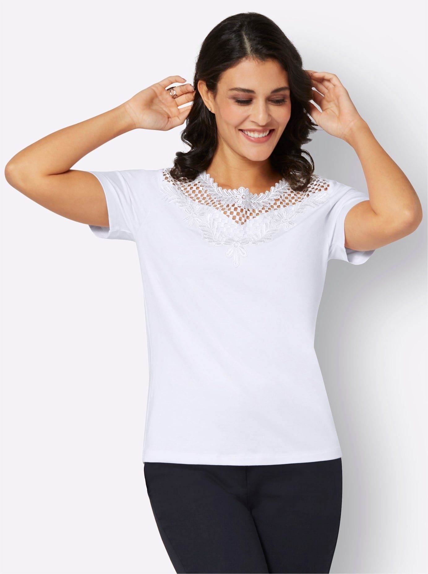 Creation L Kanten Shirt (1-delig)