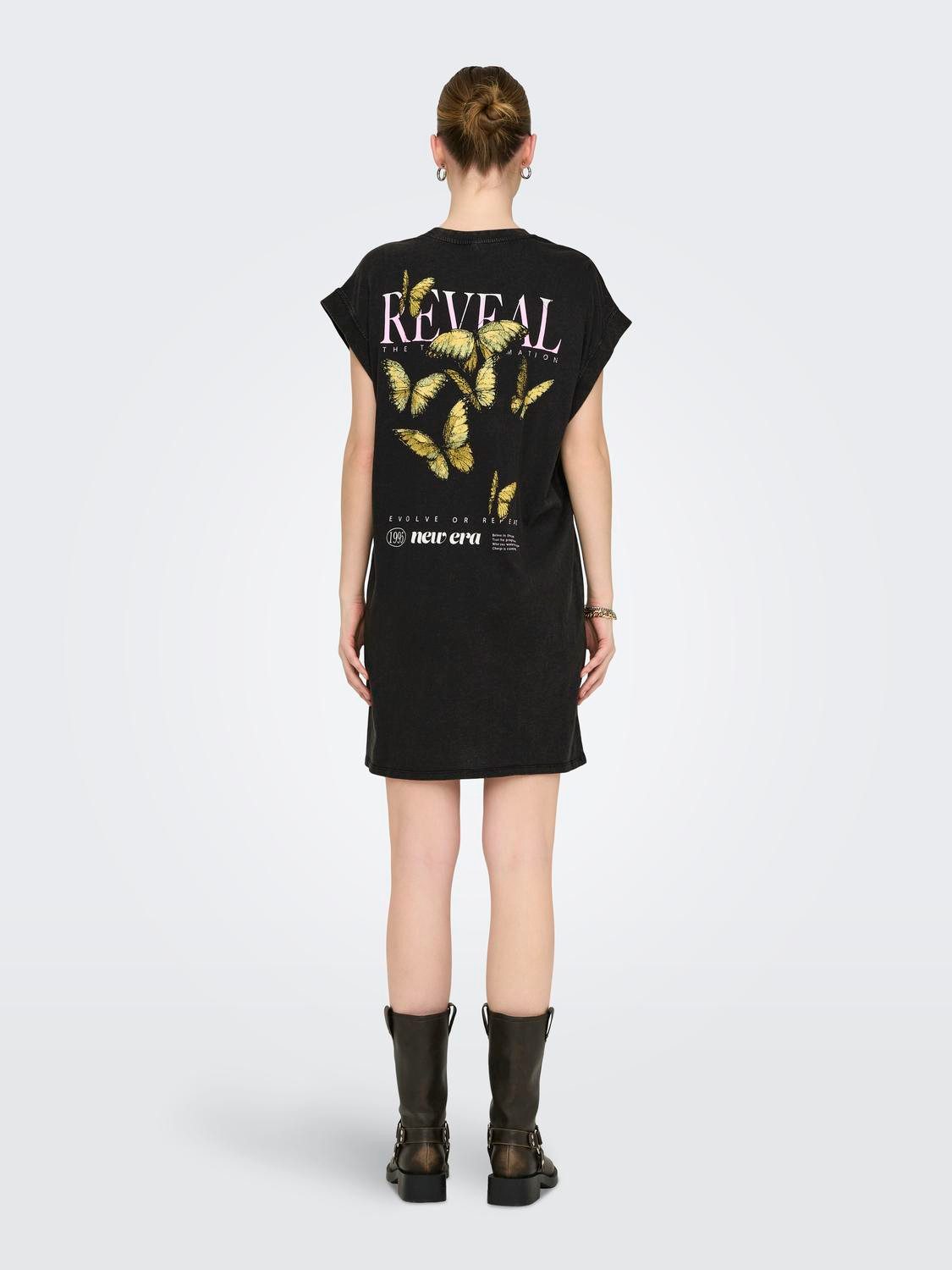 Only Shirtjurk ONLLUCY LIFE S/L BUTTERFLY DRESS BOX JRS