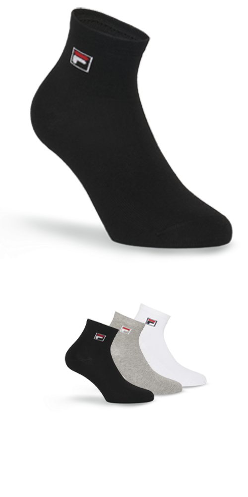 Fila Korte sokken UNISEX QUARTER PLAIN SOCKS (set, 3 paar)