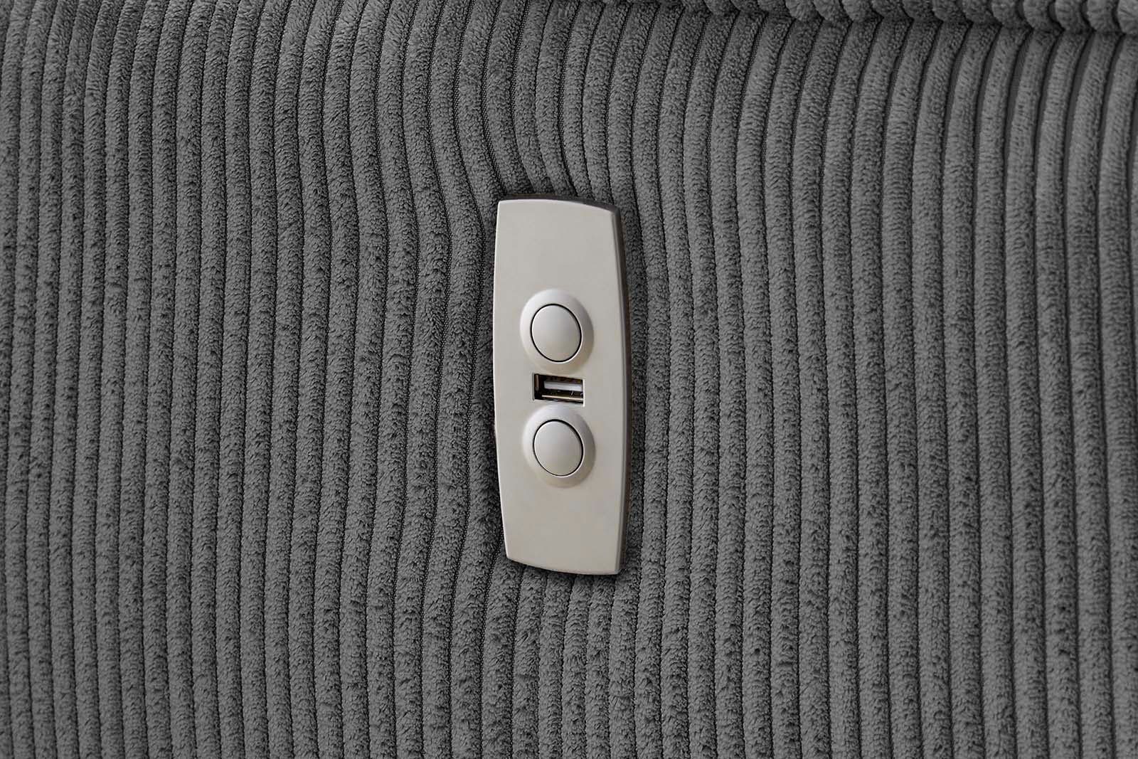 Jockenhöfer Gruppe Hoekbank Double One L-vorm met 2 x 120 cm brede, elektrisch verstelbare relaxfuncties