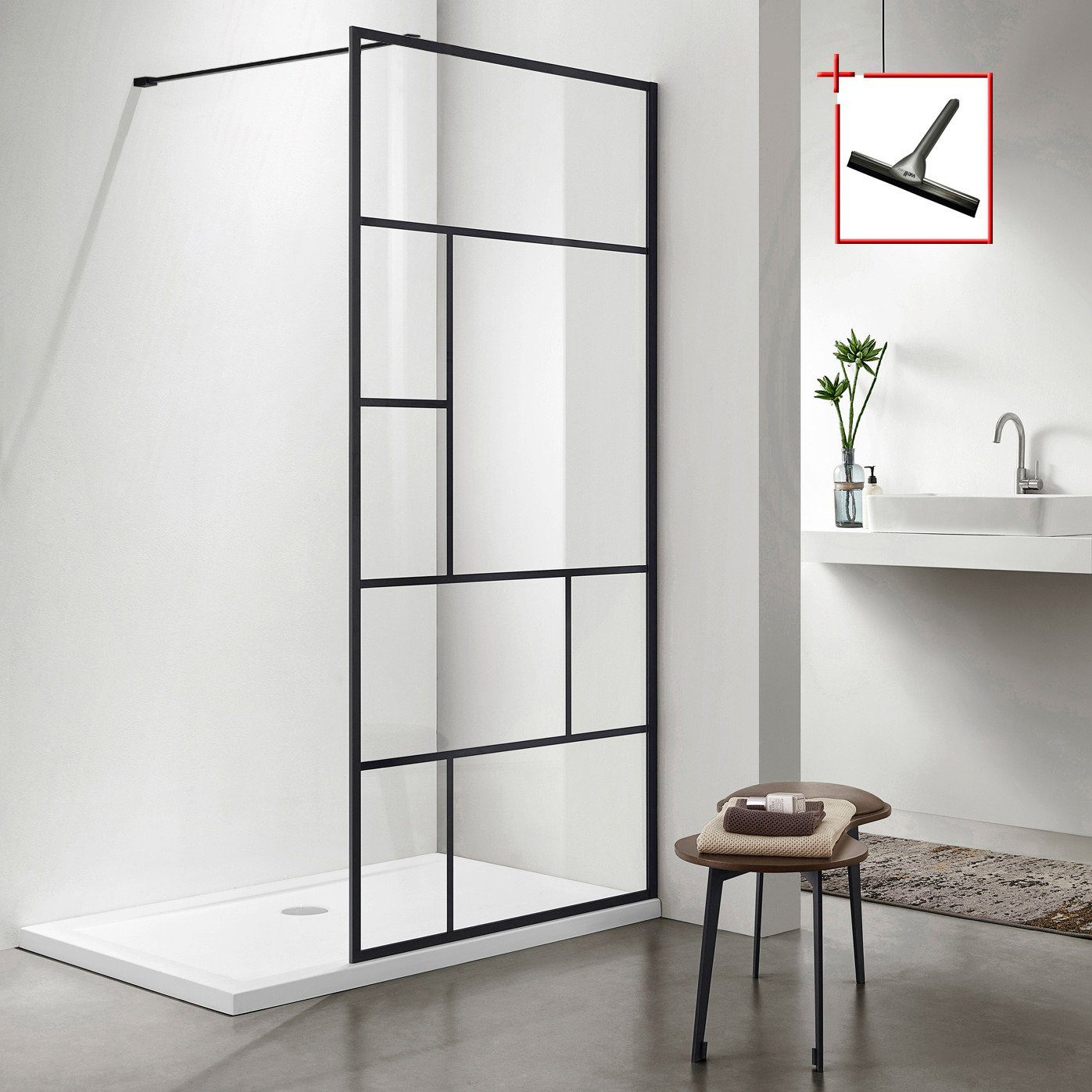 welltime Walk-in-douche Doucheafscheiding Veiligheidsglas, in 3 verschillende breedten 80 cm,...