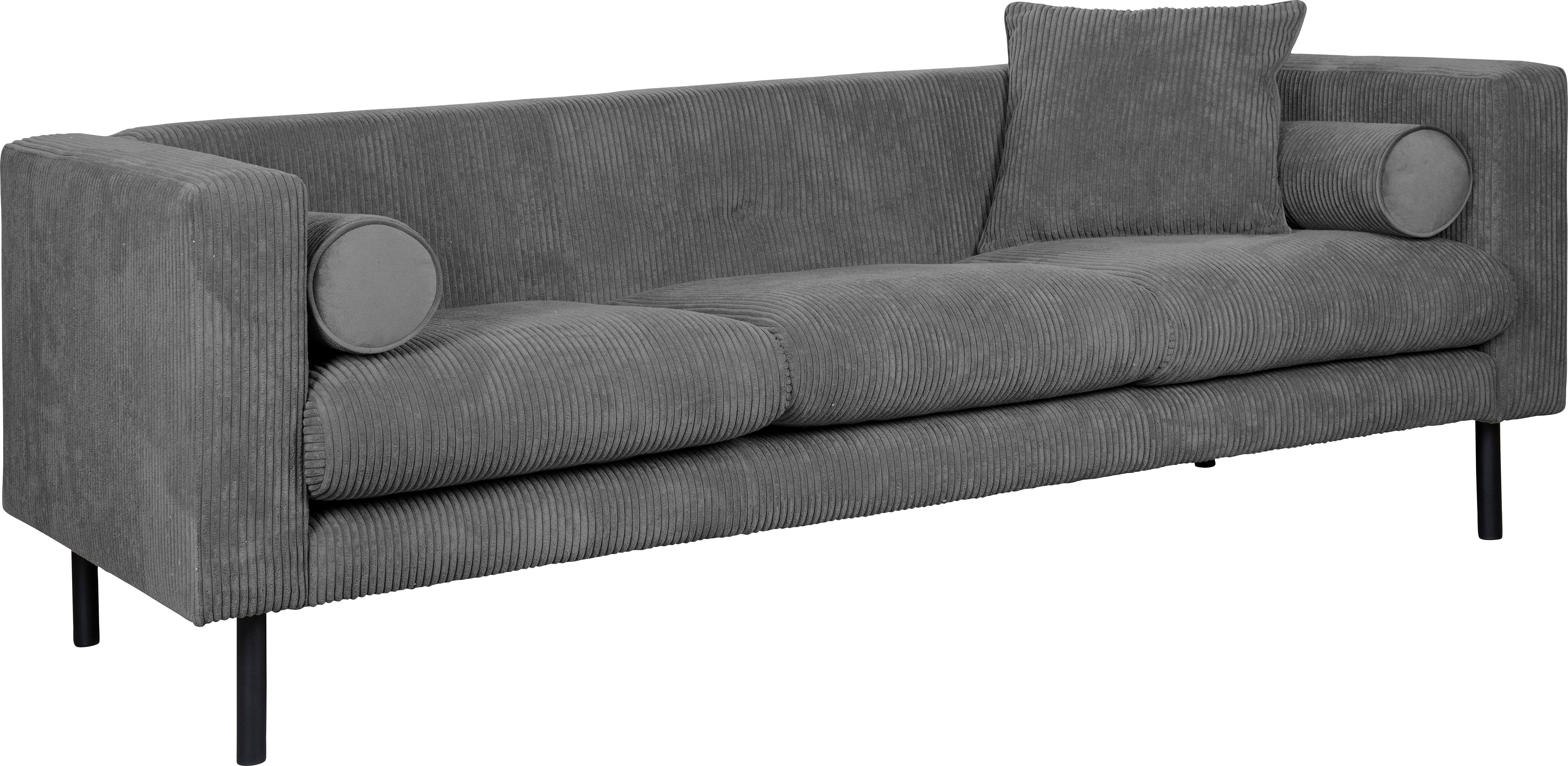 Guido Maria Kretschmer Home&Living 3-zitsbank Lillibeth designbank met golfondersteuning, afmetingen B/D/H: 218/74/83 cm Sierkussen als tweezijdig te gebruiken kussen, bekleding fluwelige look of cord