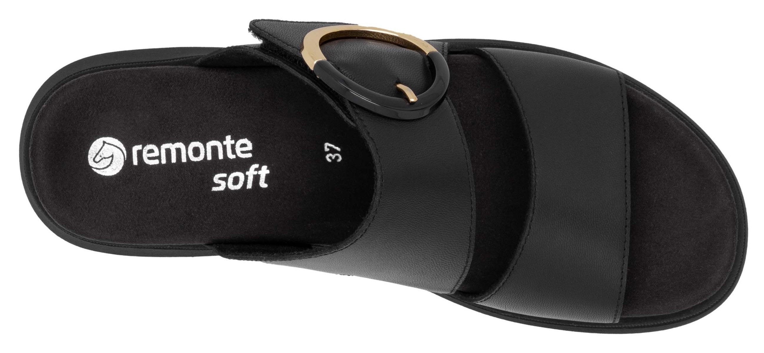 Remonte Slippers , wig hak, zomerschoen, gemaksschoen met klittenband