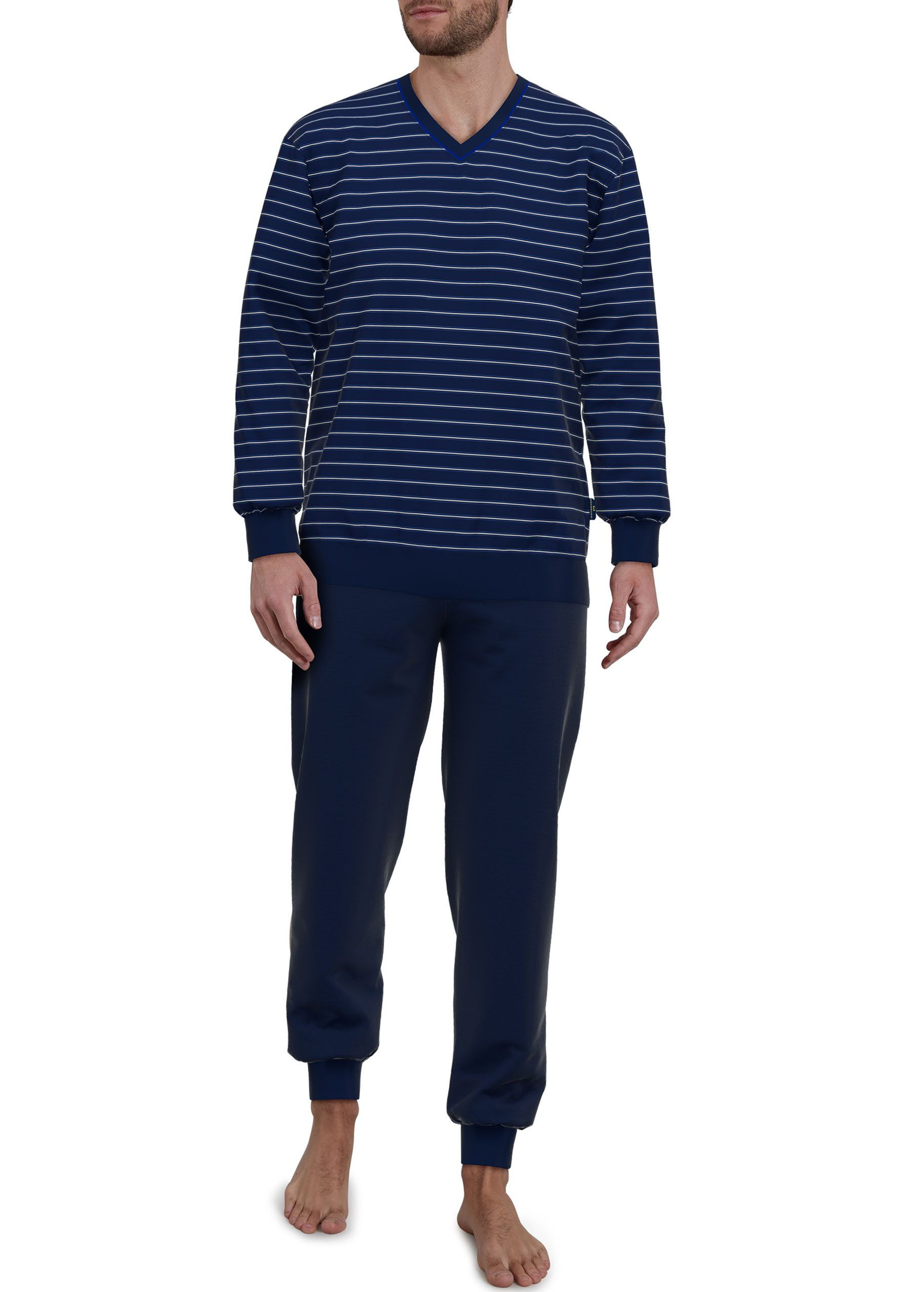 GÖTZBURG Pyjama Sternstunde (2-delig) heren lange pyjama's maat 52 blauw