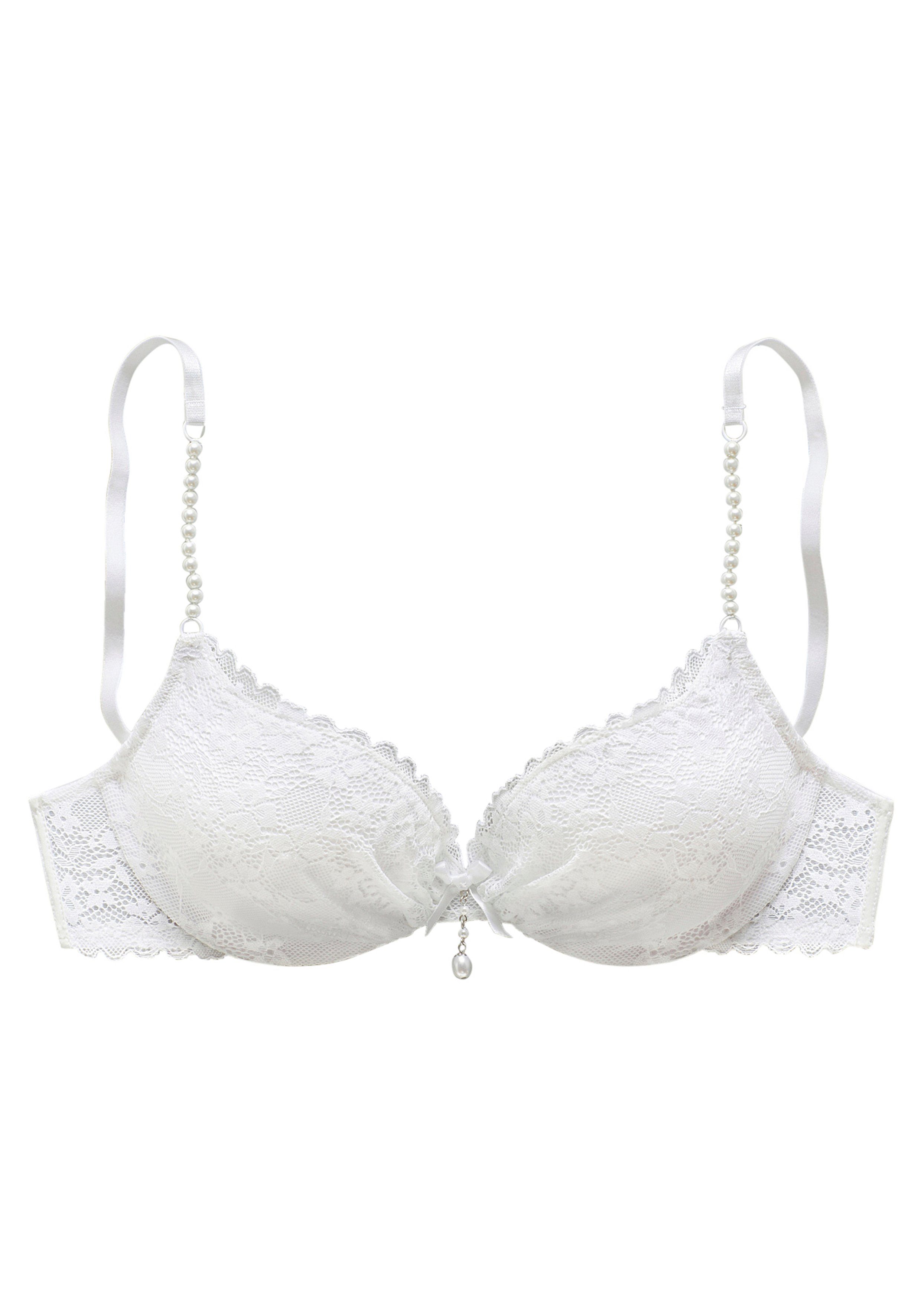 Lascana Push-up-bh met speciale sierparel details, sexy lingerie