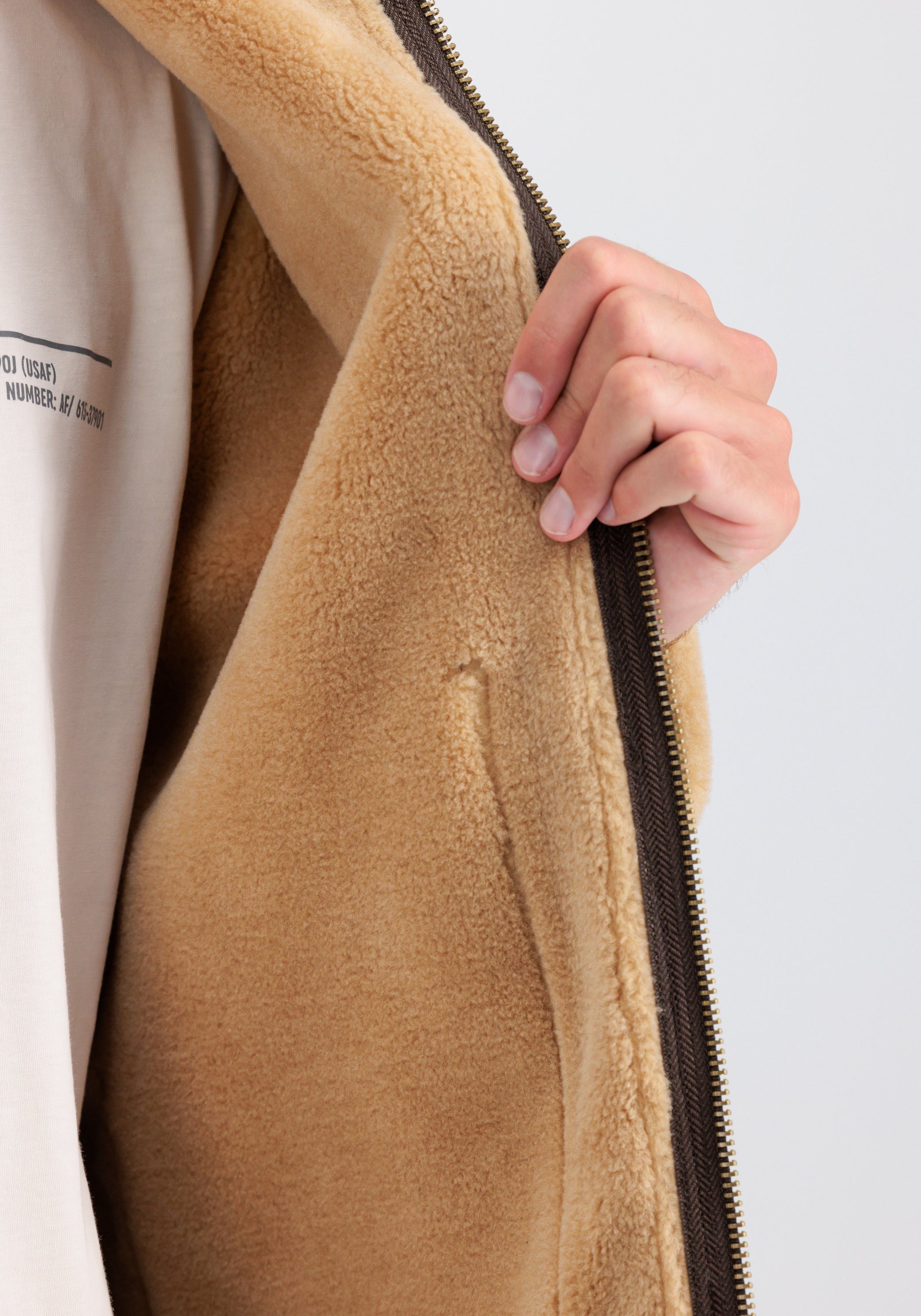 Alpha Industries Leren jack Alpha Industries Men - Leather & Vegan Jackets B-3 Arctic