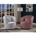 atlantic home collection draaibare fauteuil 360° vrij draaiend roze