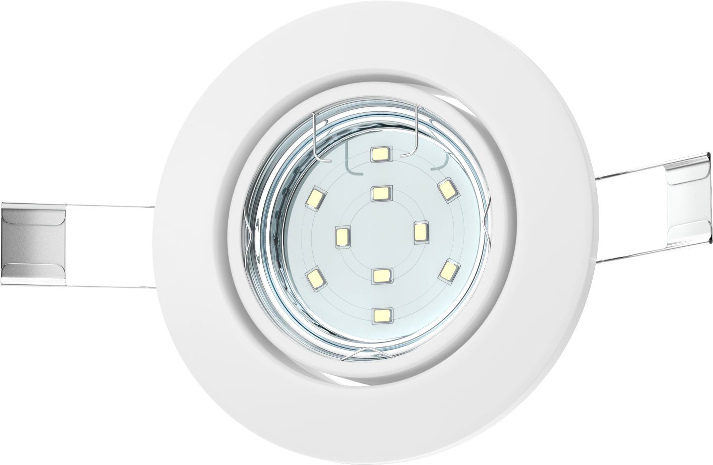 B.K.Licht Ledinbouwlamp 6-delige set inbouwspots, draaibare inbouwspots, platte plafondstralers (6 stuks)