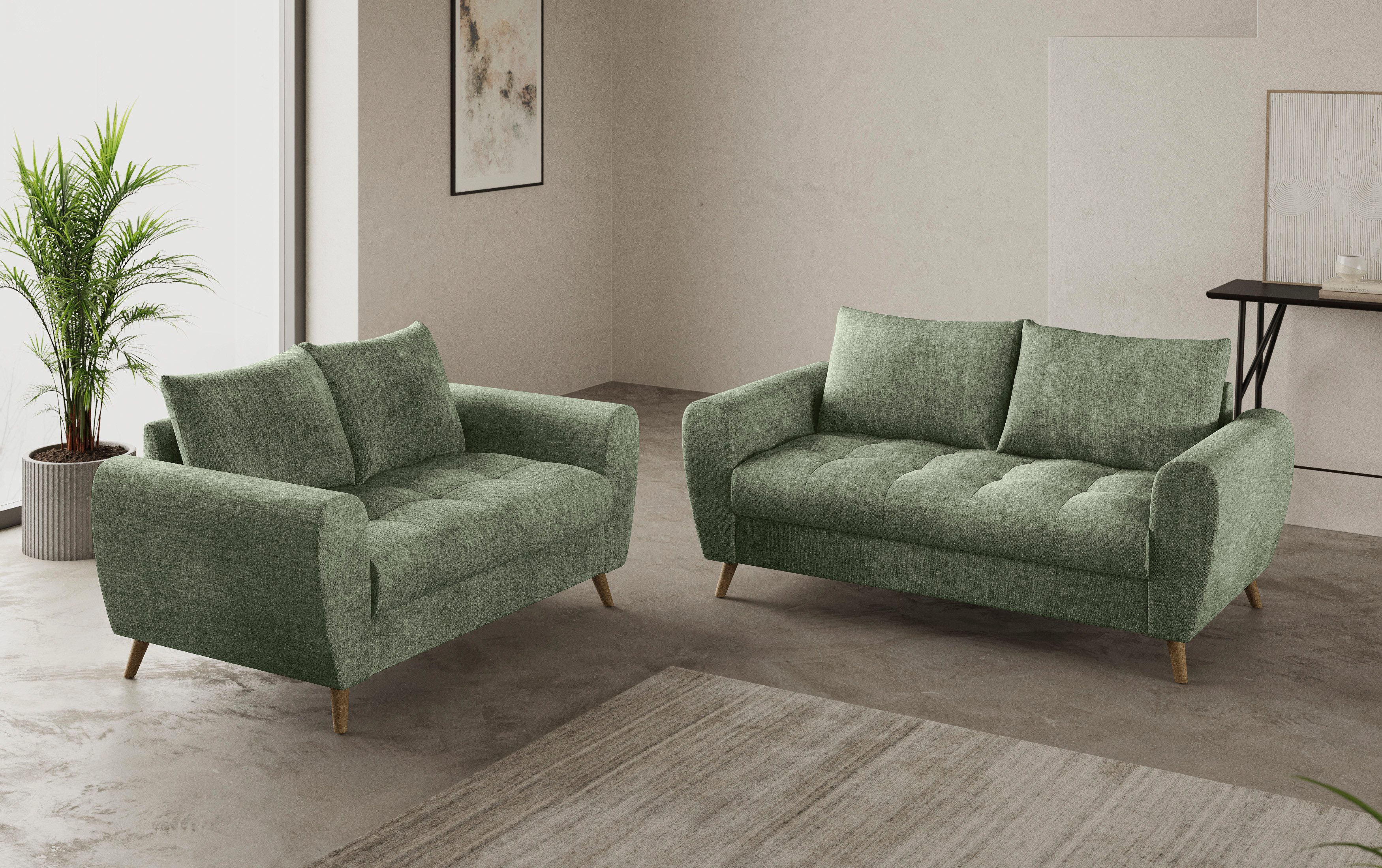 Mr. Couch 2-zitsbank Blackburn II Optioneel met koudschuimvering tot 140 kg belastbaar