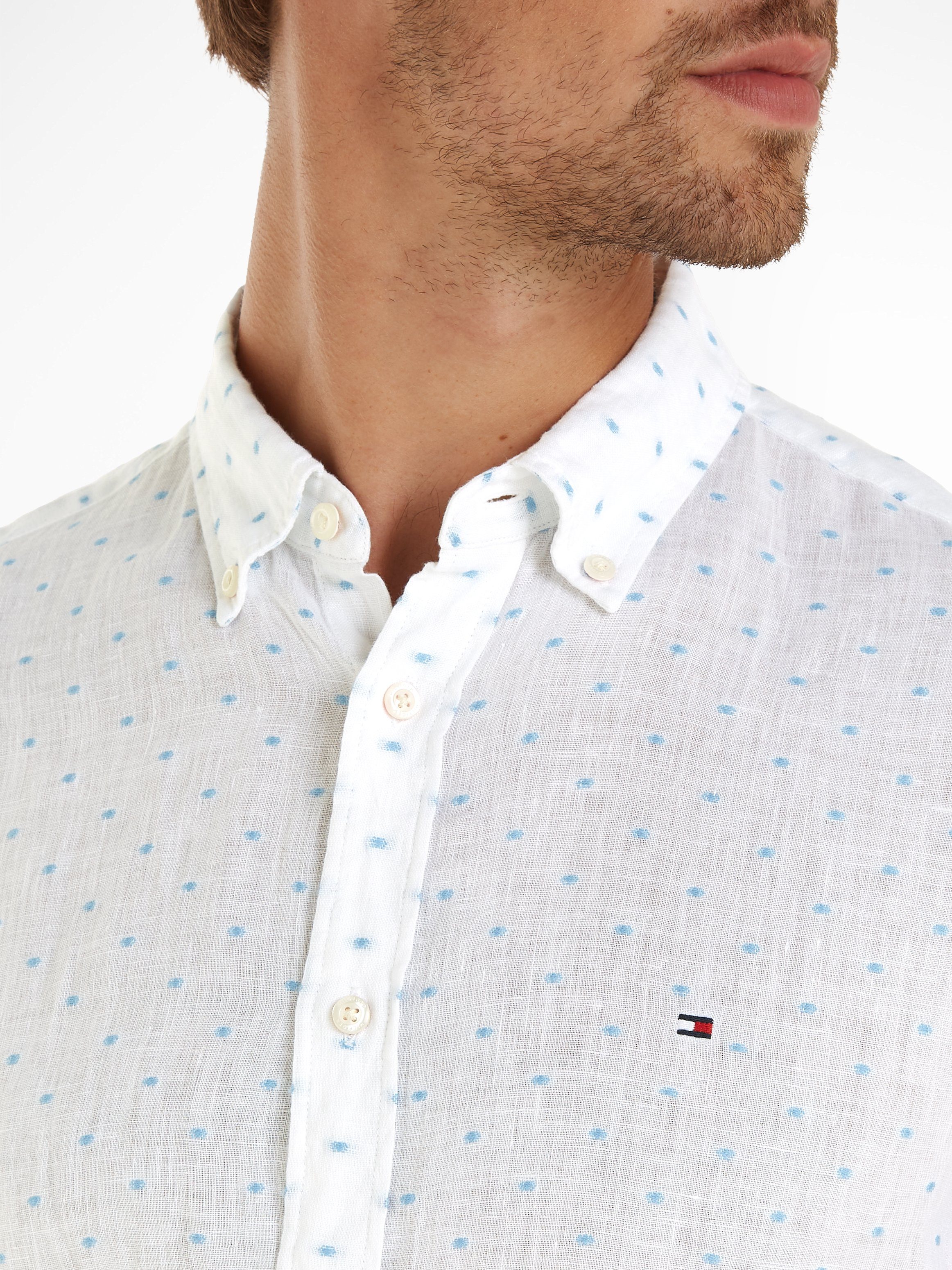 Tommy Hilfiger Overhemd met lange mouwen LINEN FIL COUPE SF SHIRT