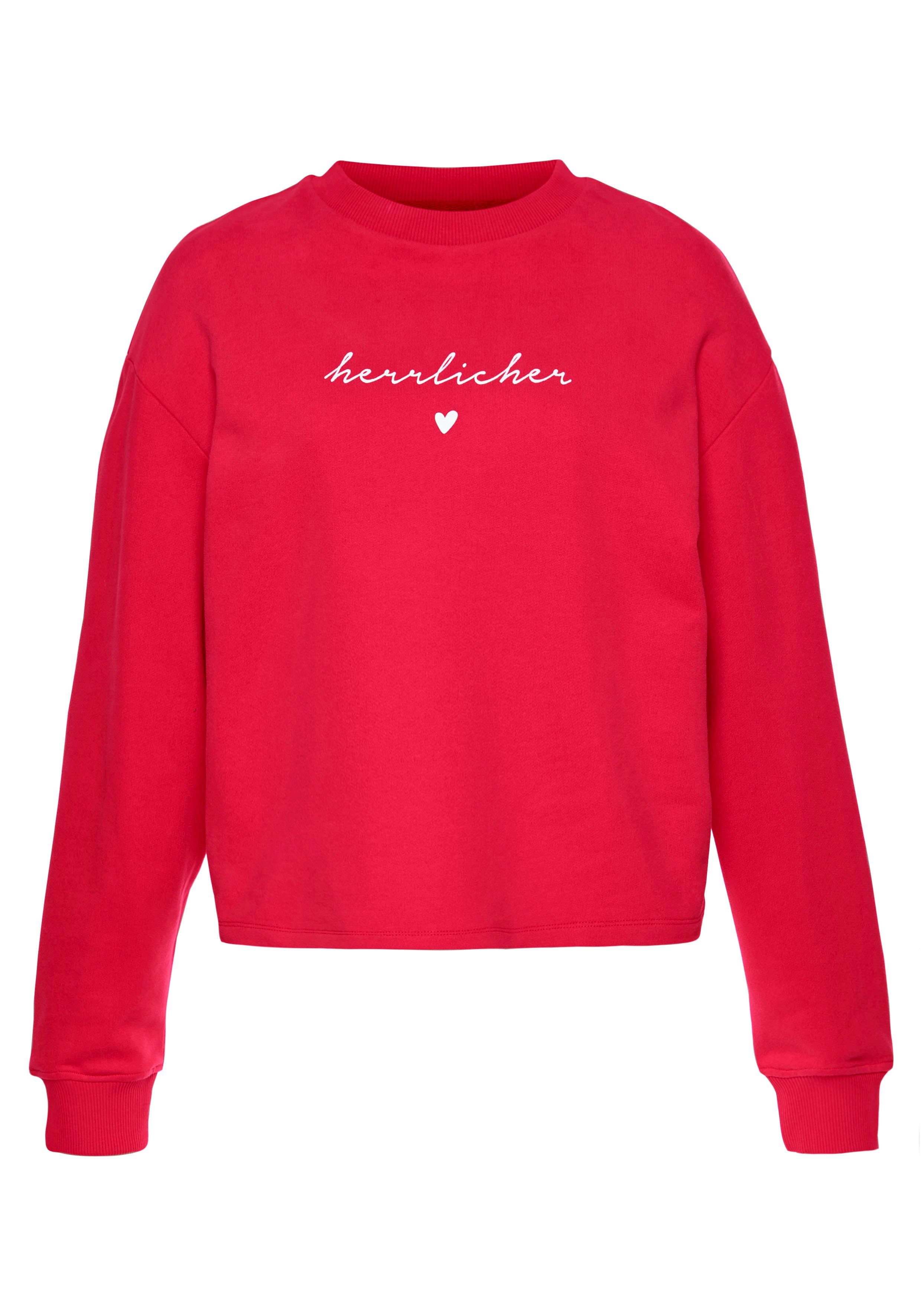 Herrlicher Sweatshirt OTINA met herrlicher logo-statement-print