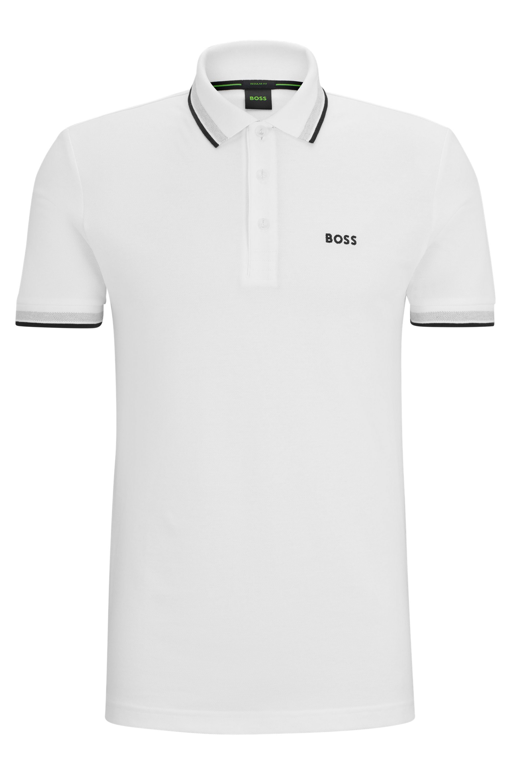 BOSS GREEN Poloshirt PADDY met contrasterende strepen aan de kraag