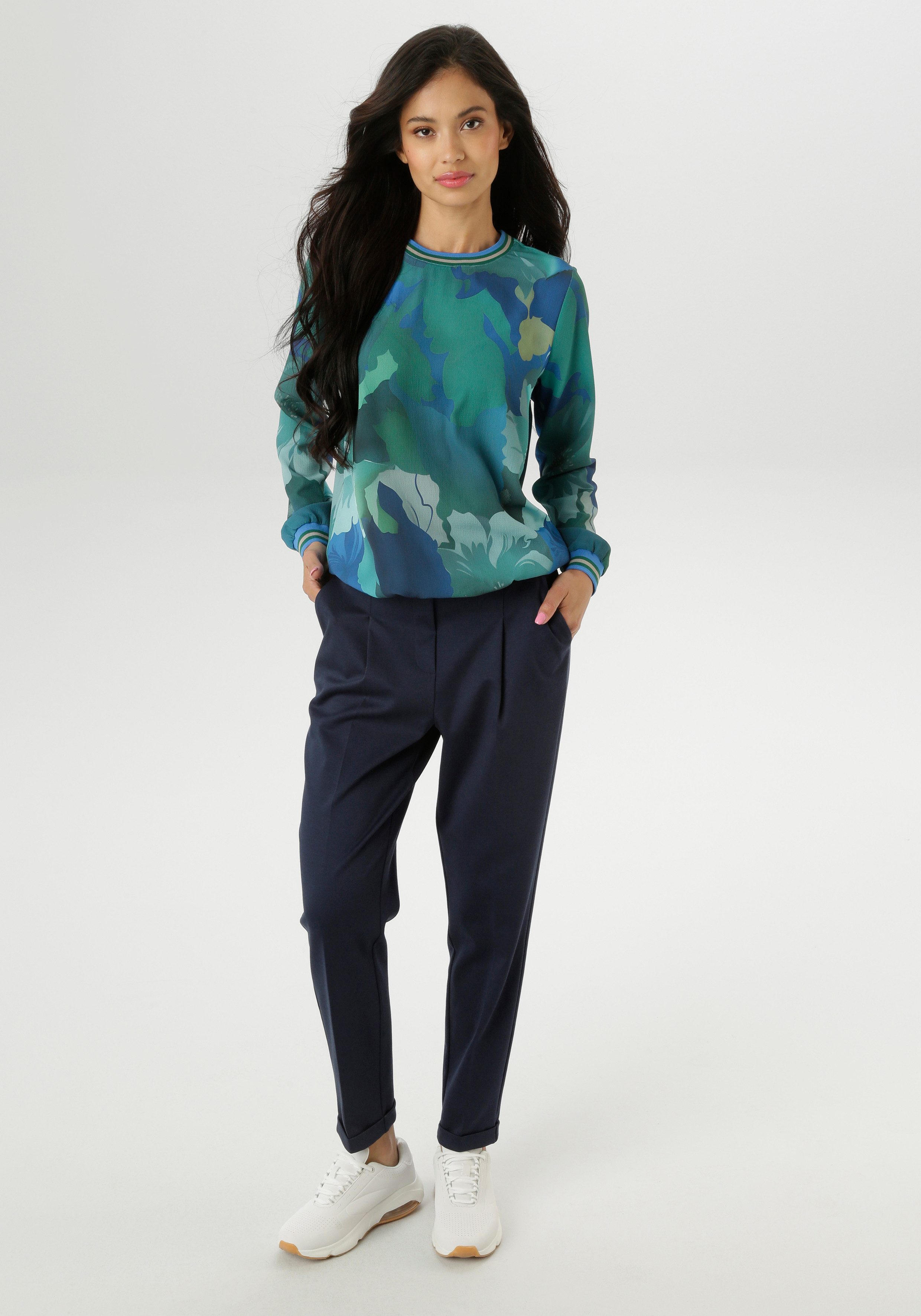 Aniston SELECTED Comfortbroek met plooien