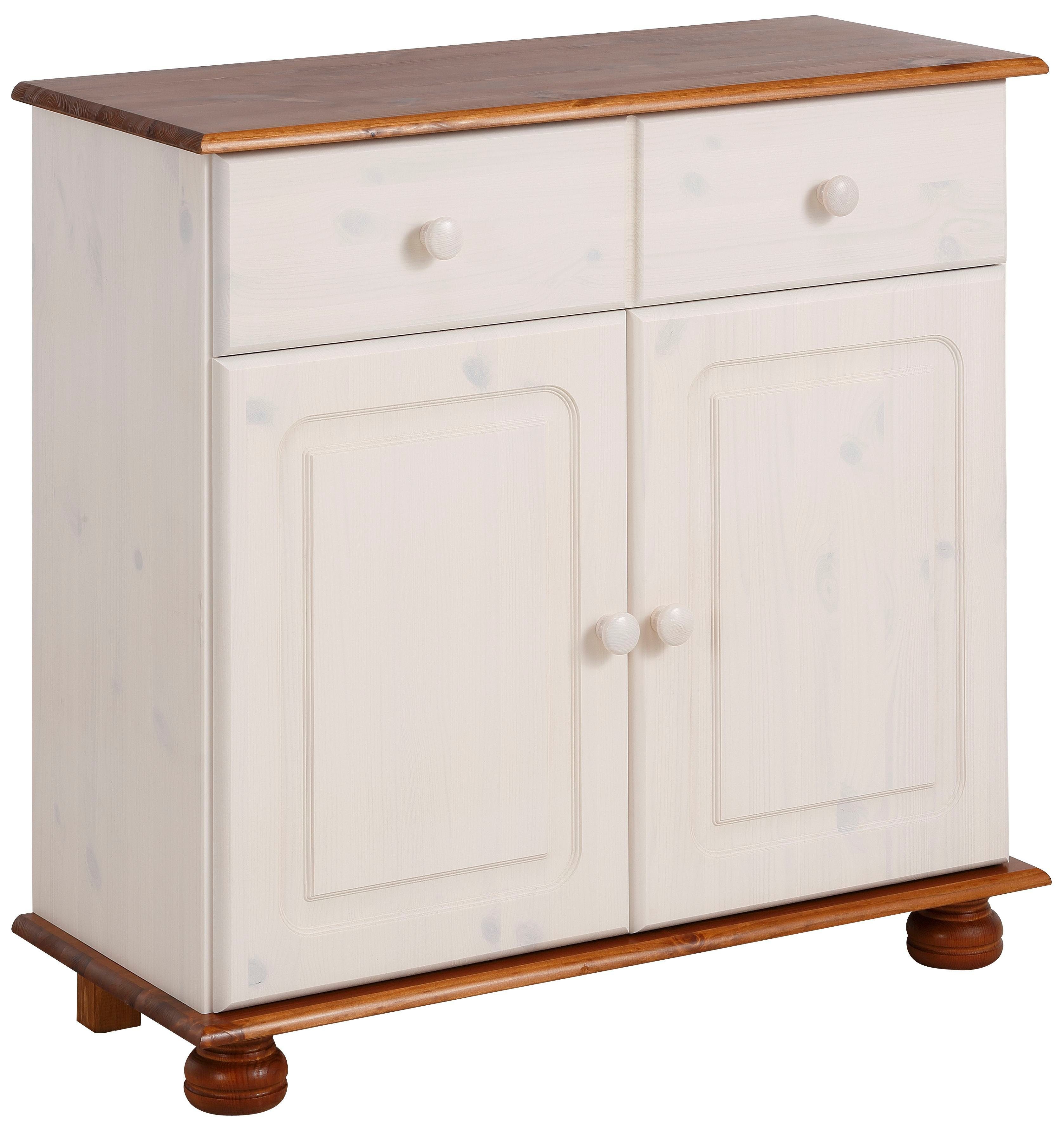 Home affaire Dressoir Mette Commode met gefreesde, bolvormige voeten, breedte 80 cm