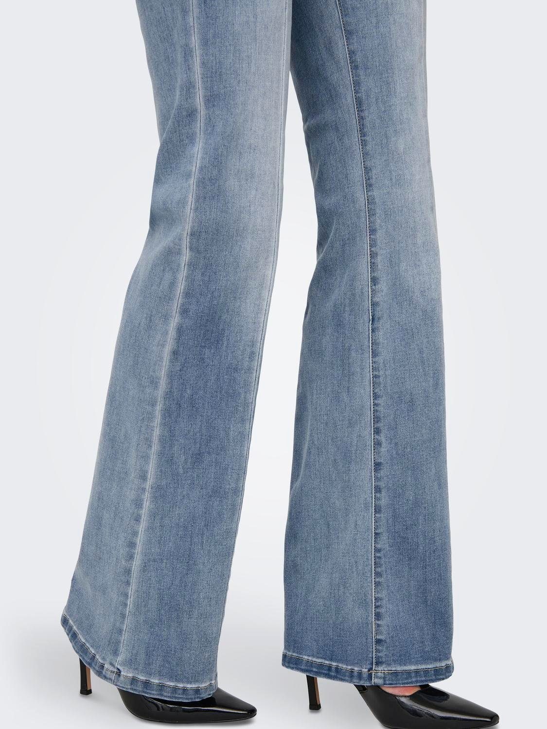 Only Bootcut jeans ONLWAUW MID FLARED ZIP CUT DNM