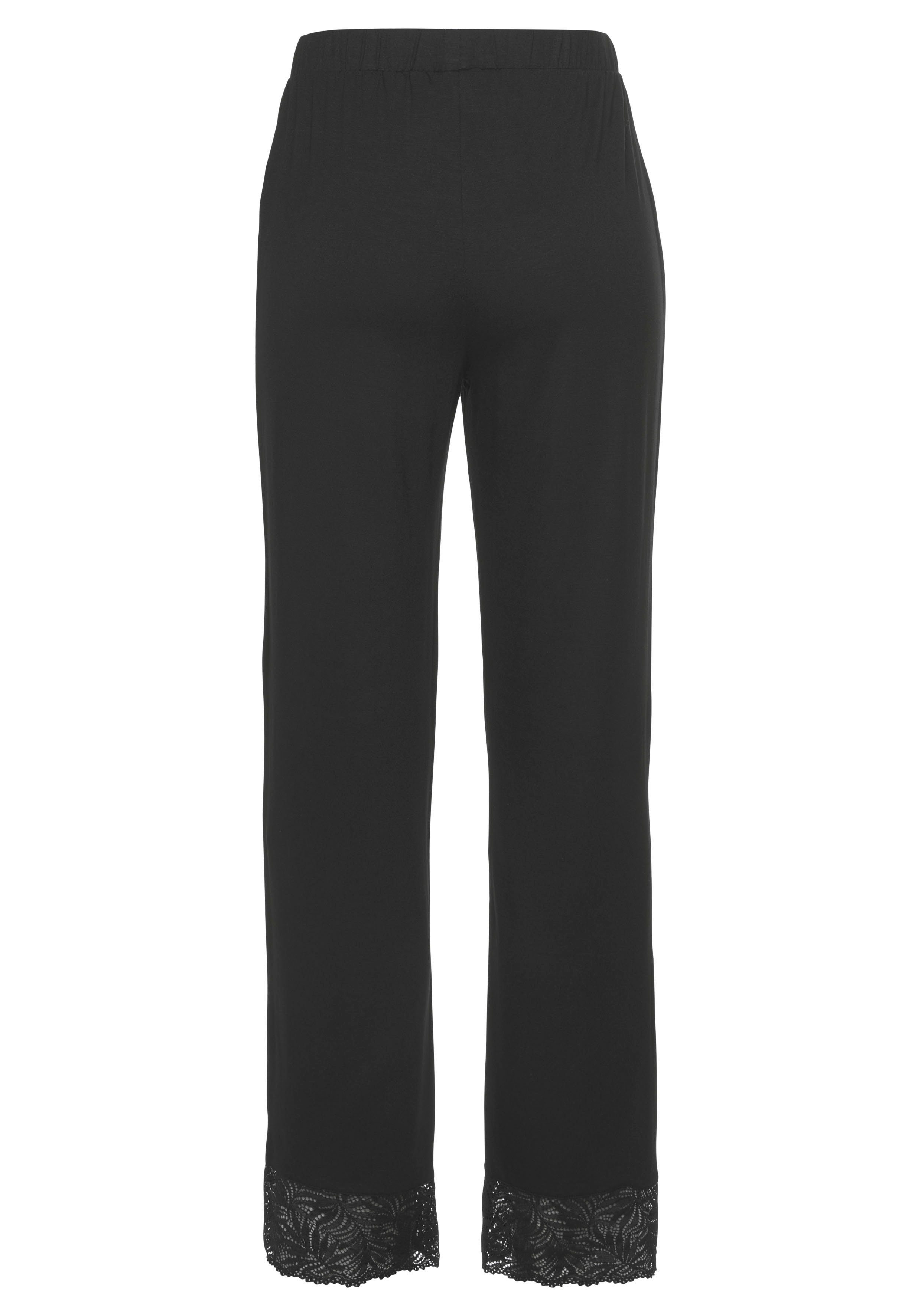 Lascana Pyjamabroek met chique kanten details