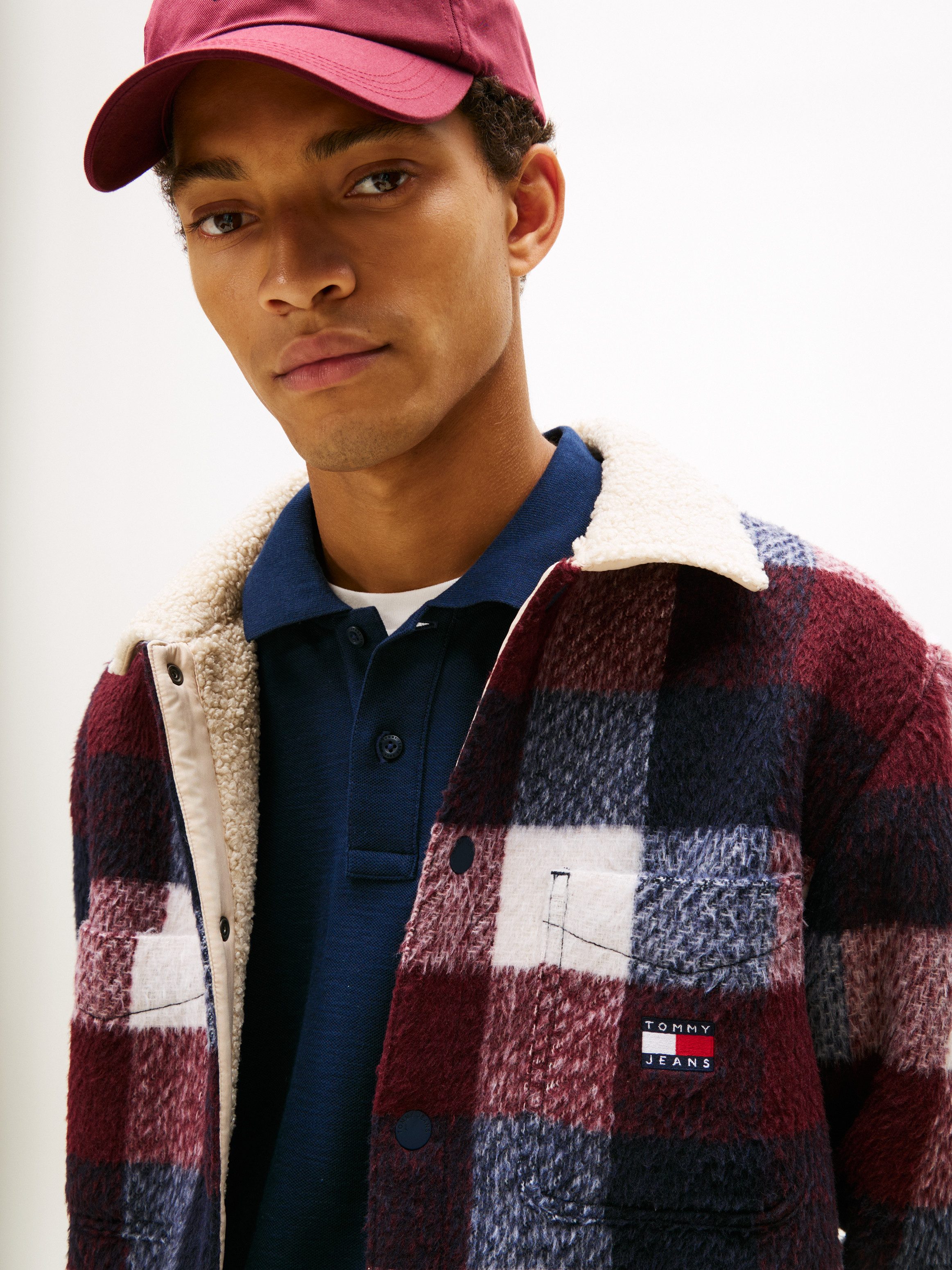 TOMMY JEANS Geruit overhemd CHECK TEDDY OVERSHIRT