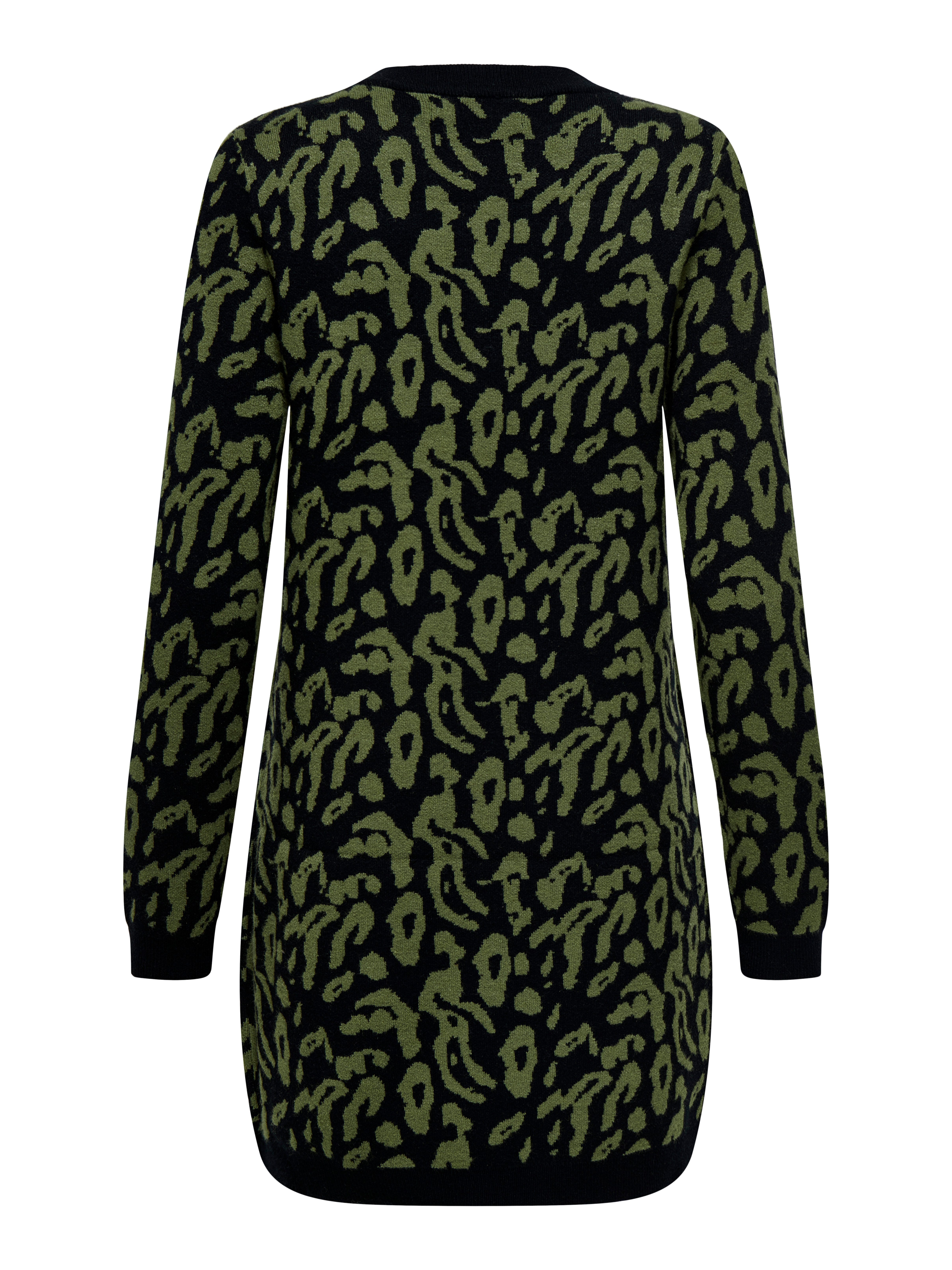 Only Gebreide jurk ONLJENNI LS ANIMAL DRESS EX KNT