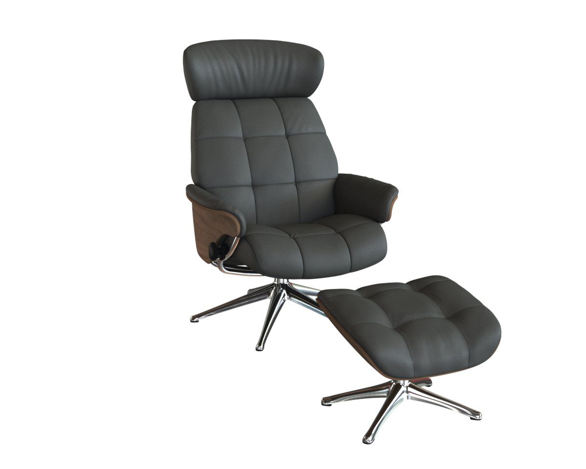 FLEXLUX Relaxfauteuil Skagen functionele stoel, gestoffeerde stoel, armleuning, TV-fauteuil tv-fauteuils grijs