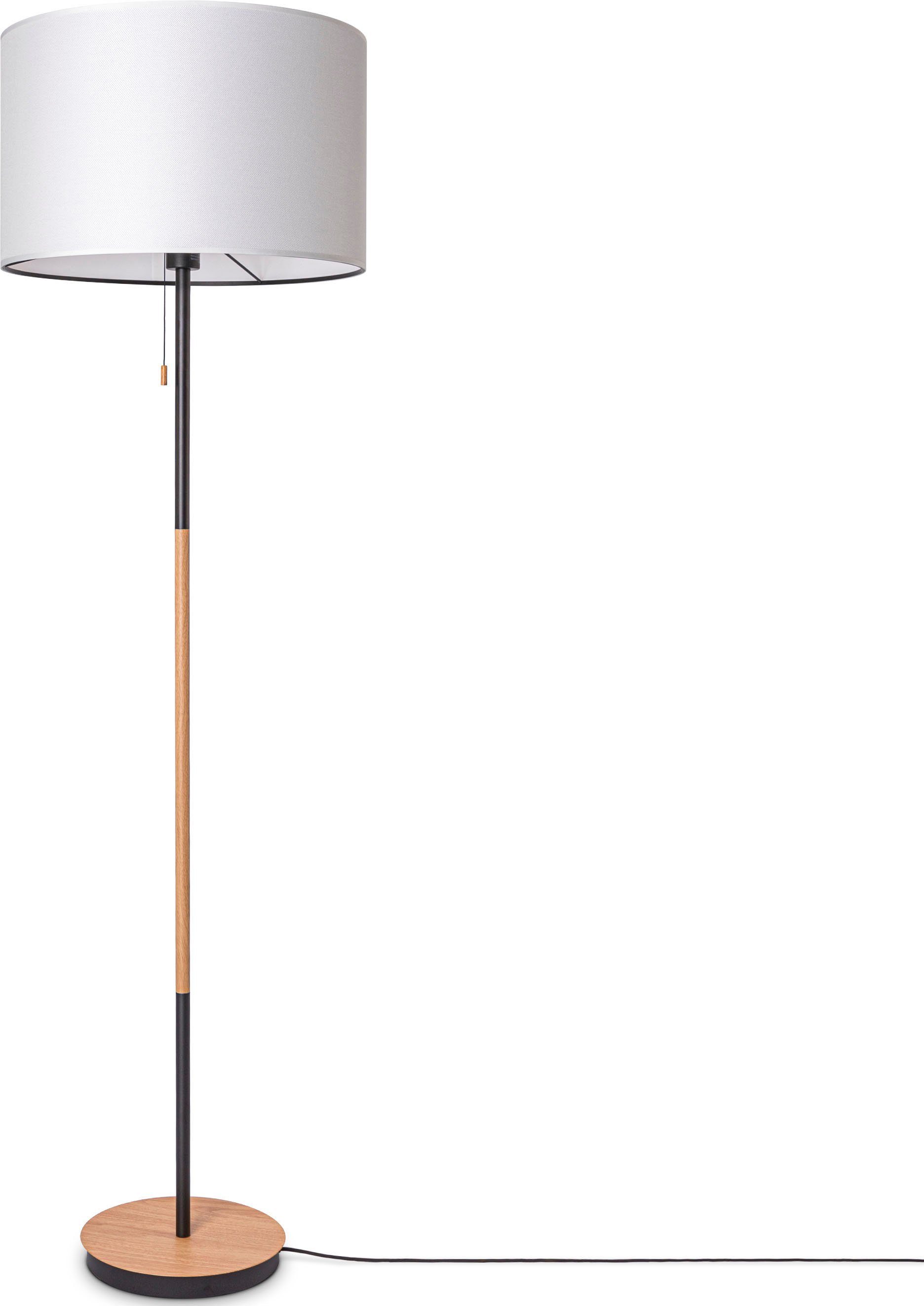 Paco Home Staande lamp EKO CANVAS UNI COLOR Stoffkap woonkamer Scandi vloerlamp E27 effen stoflamp vloerlampen wit