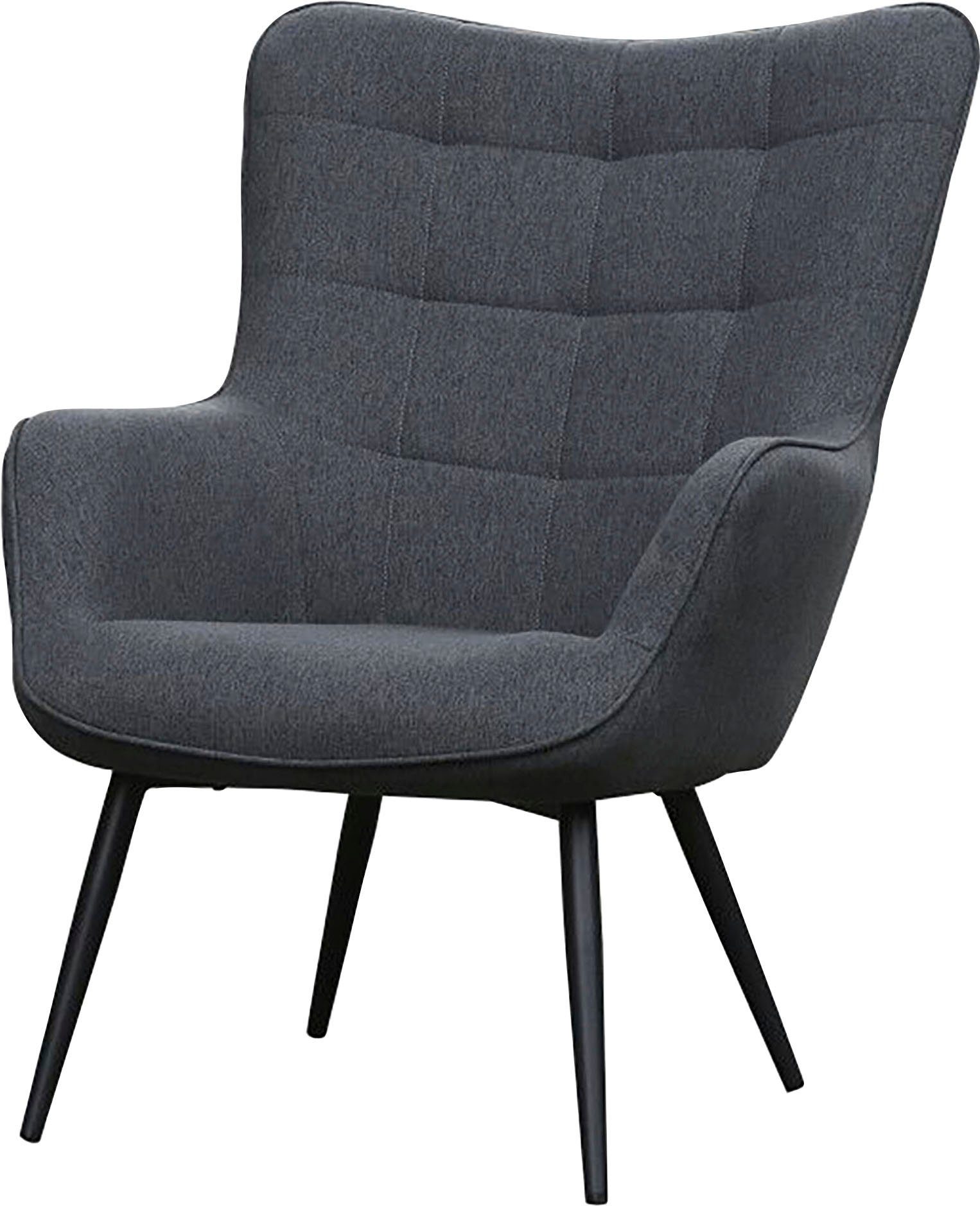 byLIVING Fauteuil Uta naar keuze met of zonder hocker, in cord, fluweel of weefstof (1 stuk)