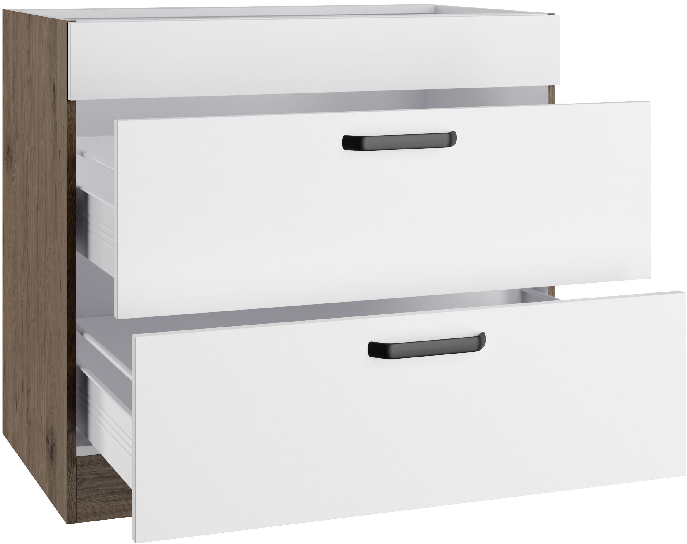 wiho Küchen Ombouwkast voor fornuis Elba Breedte 90-130 cm