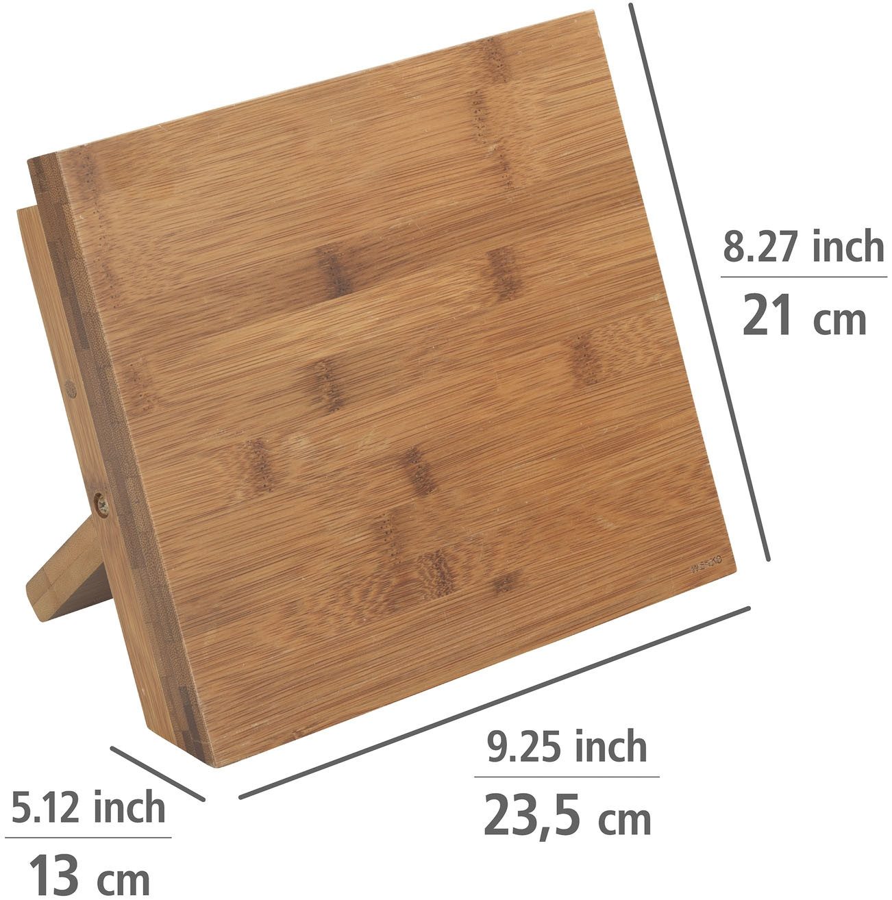WENKO Magnetisch messenblok Model Mesina magnetische messenhouder voor de keuken, bamboe, landhuisstijl