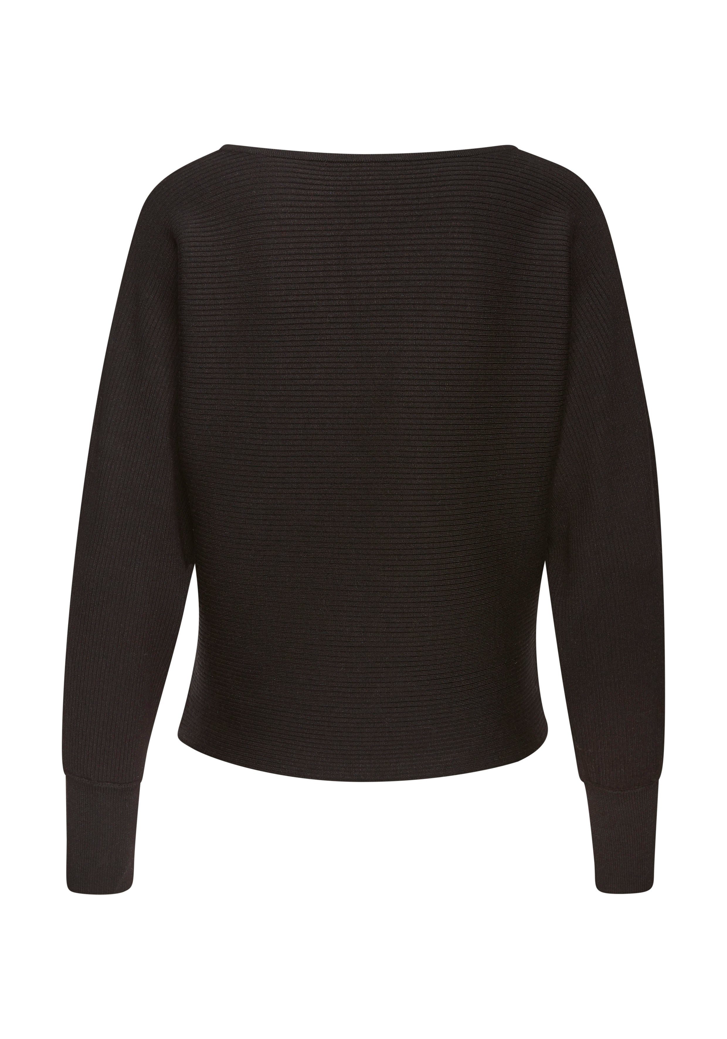 Vivance Gebreide trui met u-boot halslijn vleermuismouwen strepenlook oversized