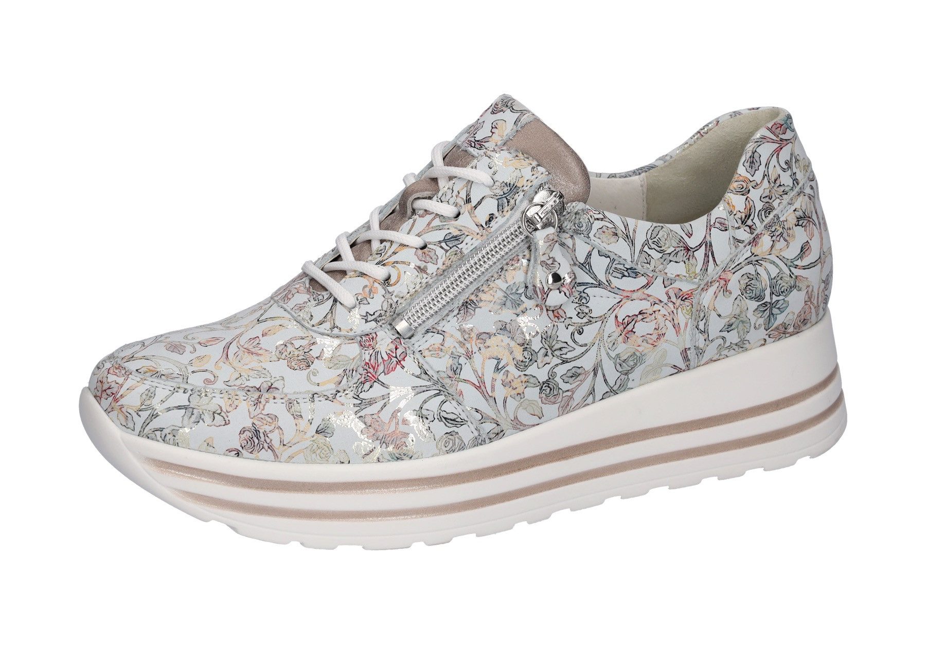 Waldläufer Plateausneakers H-Lana , veterschoenen, lage schoen, comfort schoen, rits, h-breedte