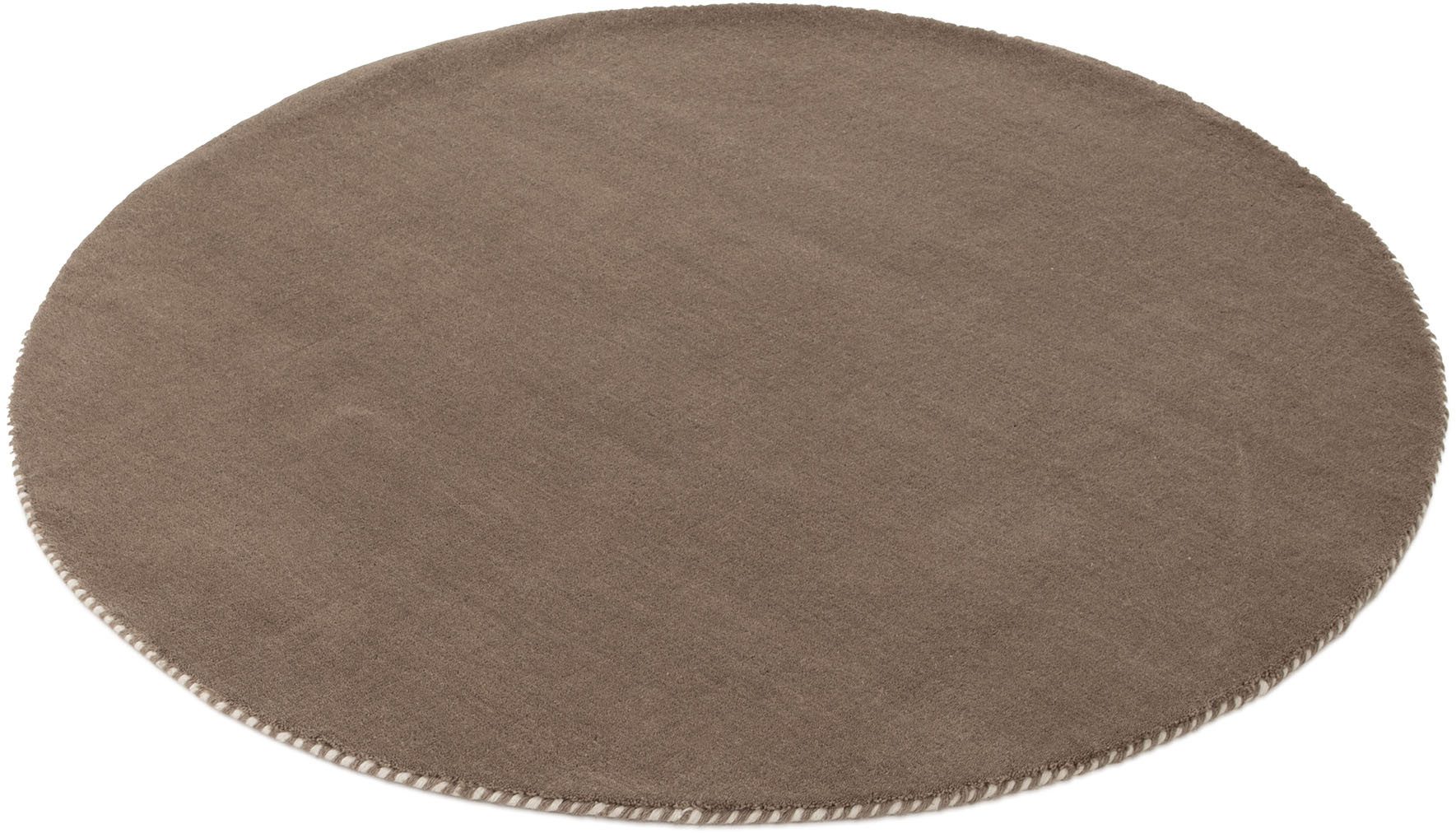 carpetfine Wollen kleed Gabbeh Lola Uni met natuurlijk plantaardig materiaal handgeweven, ook als loper