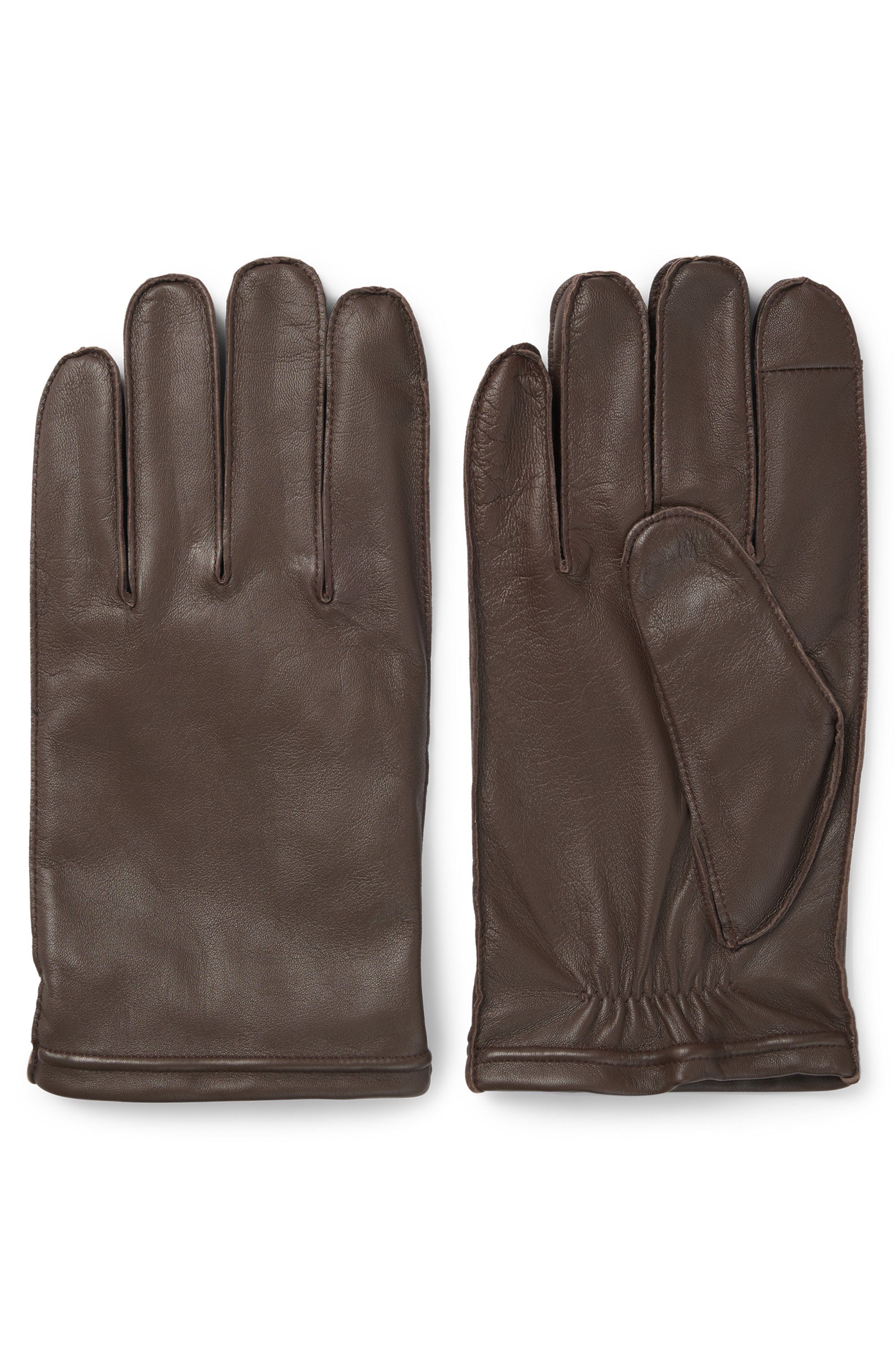 Boss Leren handschoenen Kranton-ME met touch tech vingertoppen