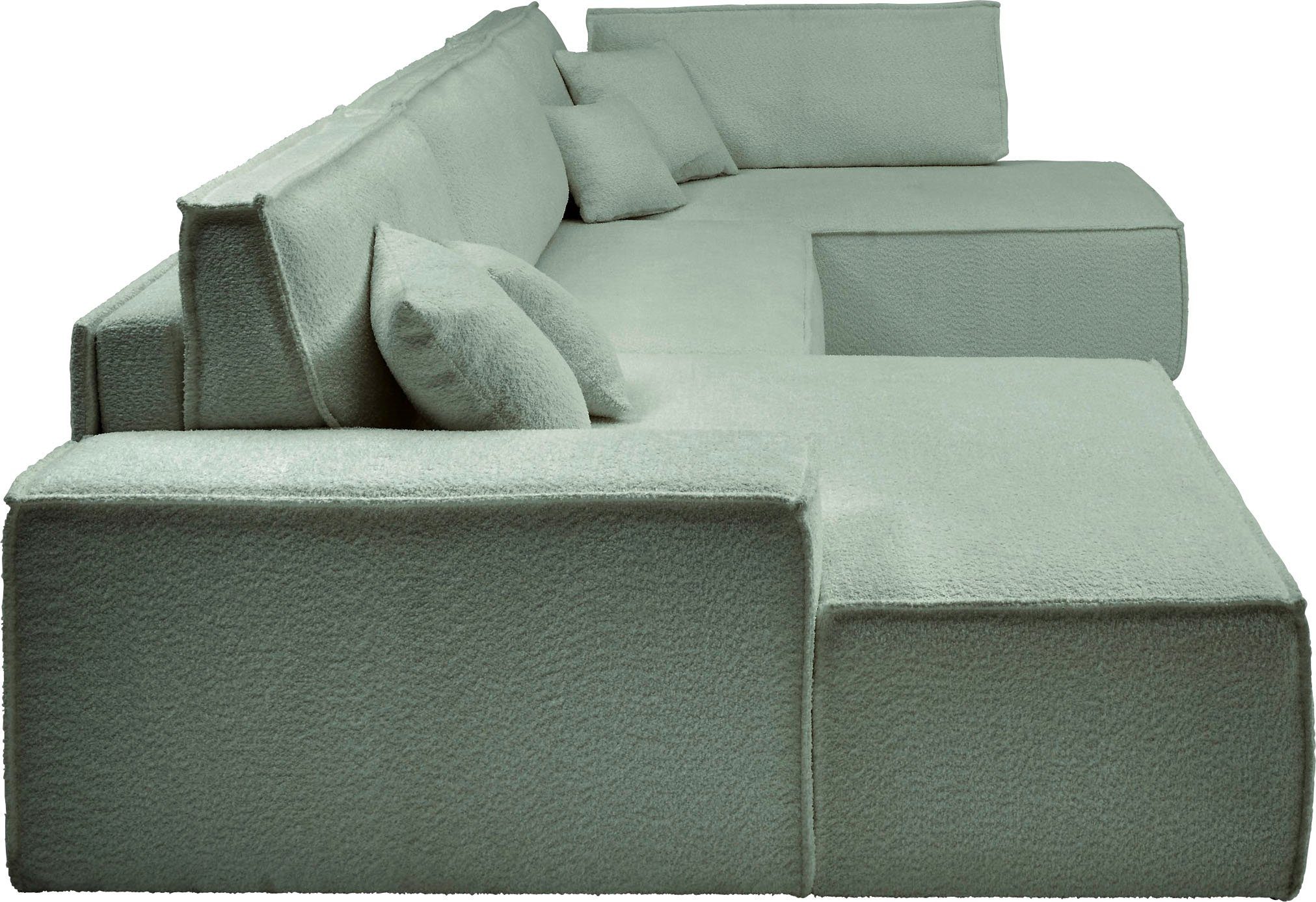 andas Zithoek FINNLEY U-model XXL 329 cm, bedbank, slaapfunctie m. bedkist