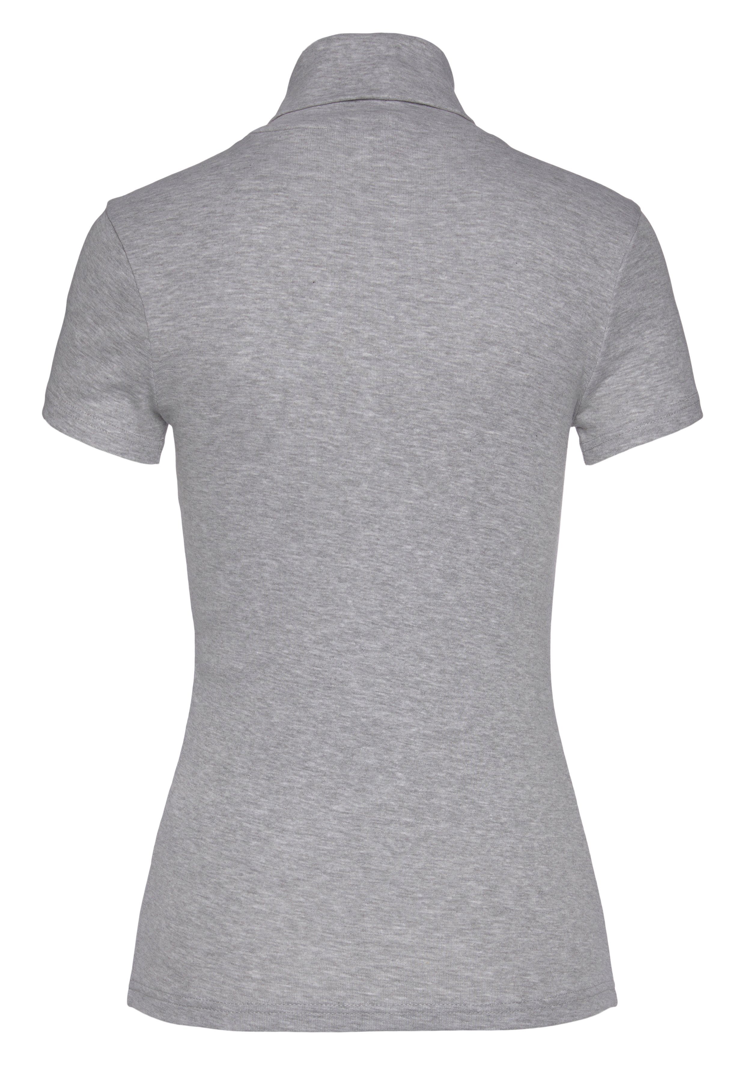 Flashlights Colshirt figuurvolgend, basic stijl, rolkragen, van 100% katoen, elastisch