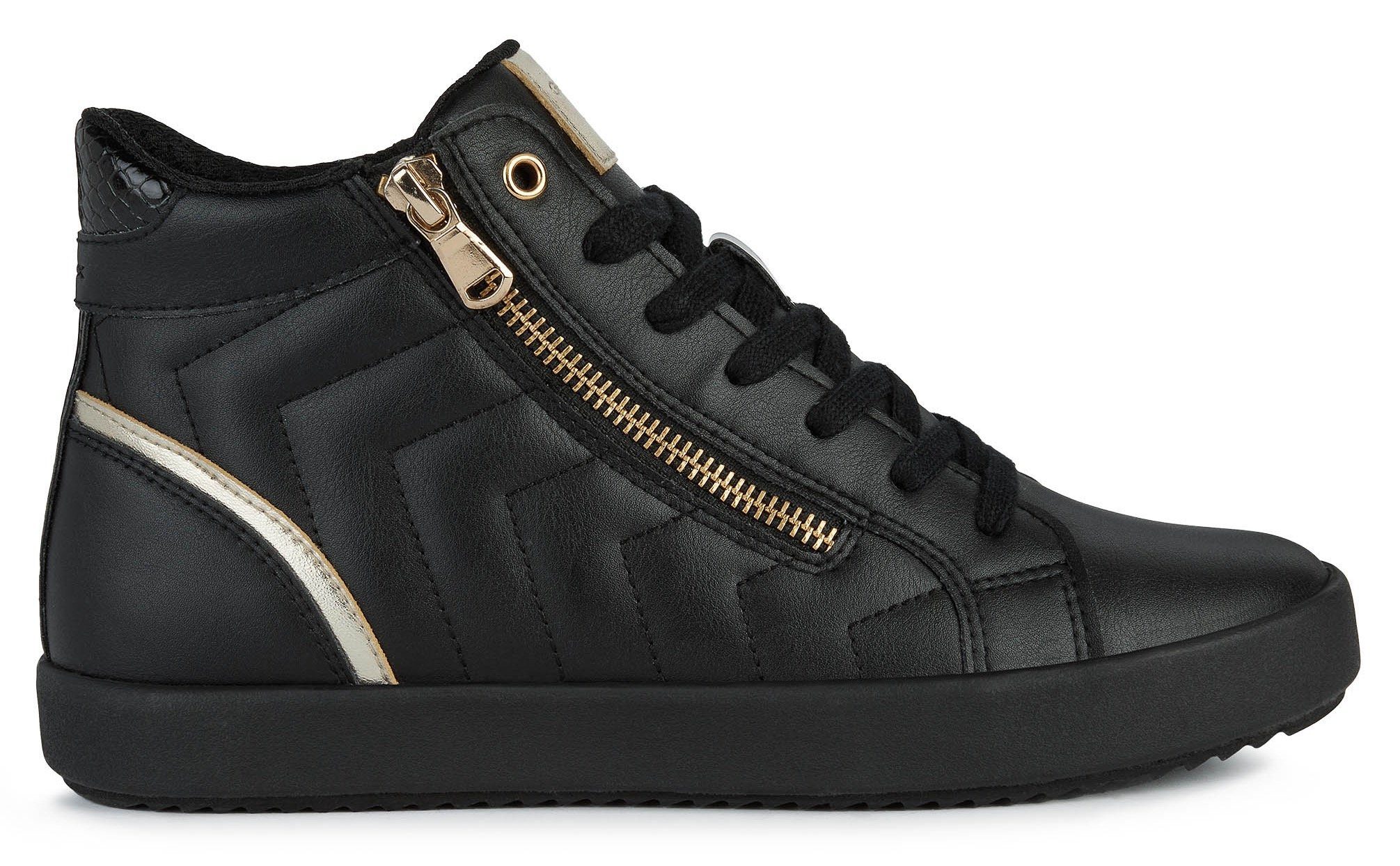 Geox Sneakers D BLOMIEE met modieuze stiksels, vrijetijdsschoen, lage schoen, veterschoen