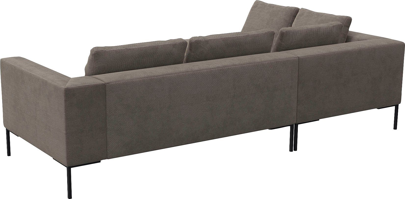 FLEXLUX Hoekbank Loano, supercomfortabel zitcomfort door koudschuim in de zitting moderne bank, vrij in de ruimte te plaatsen, losse kussens, l-vorm