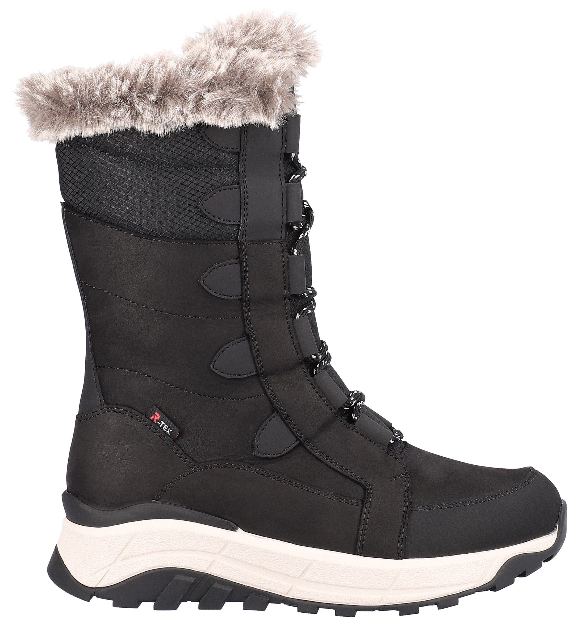 RIEKER Sport Winterlaarzen snow boots, winter boots with lambswool lining, fiber grip sole